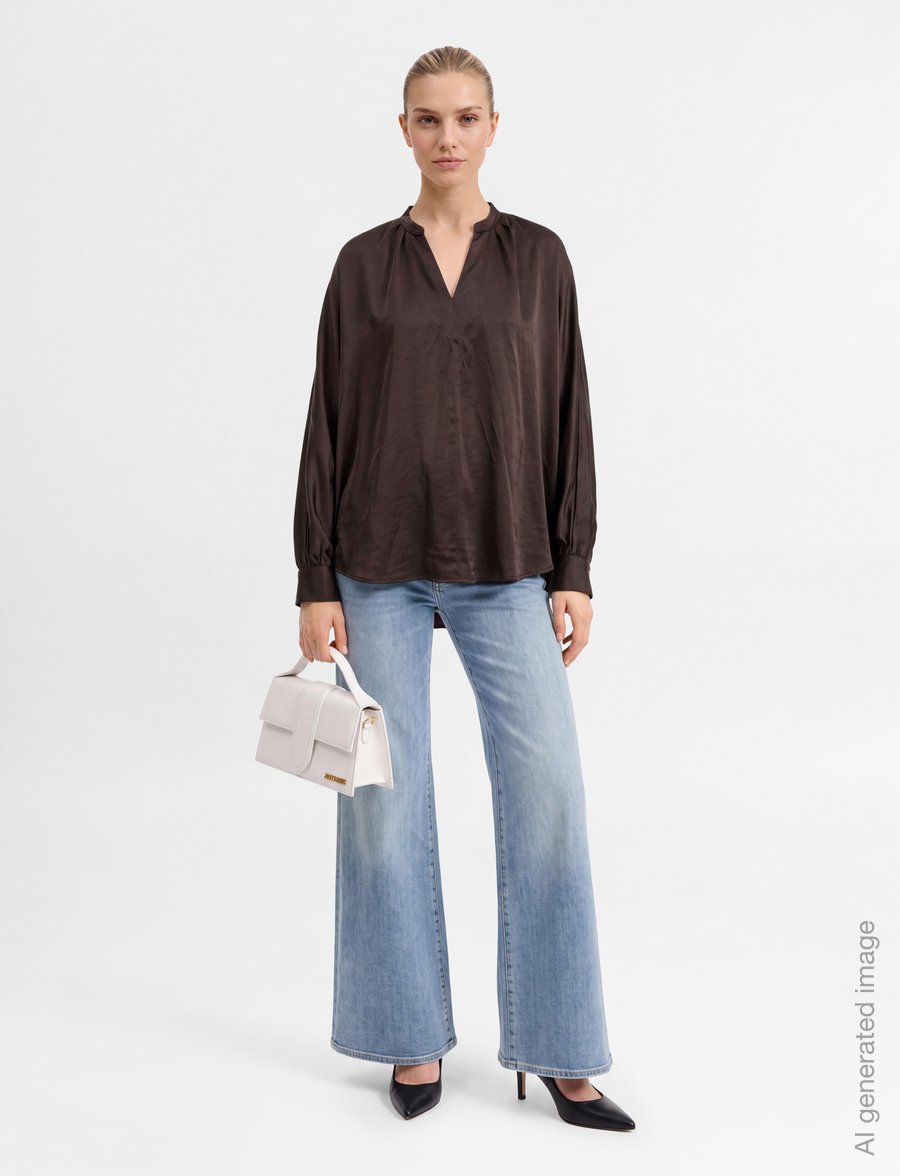 FREE/QUENT - FQDOVE-BLOUSE - langærmede bluser - mole - 0