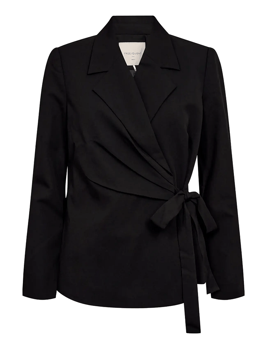 FREE/QUENT - FQVIKA-JACKET - blazer mit gürtel - black - 0