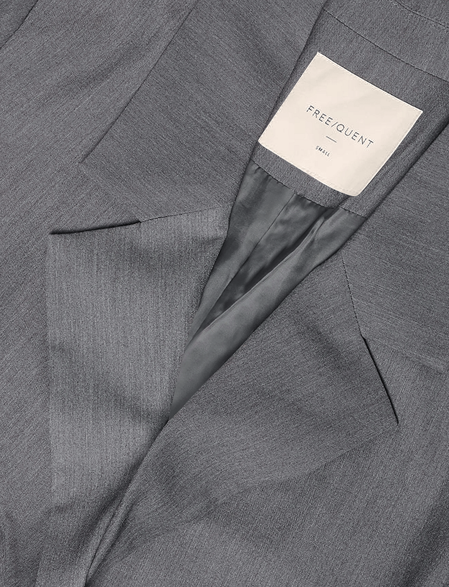 FREE/QUENT - FQVIKA-JACKET - kavajer med skärp - dark grey melange - 4