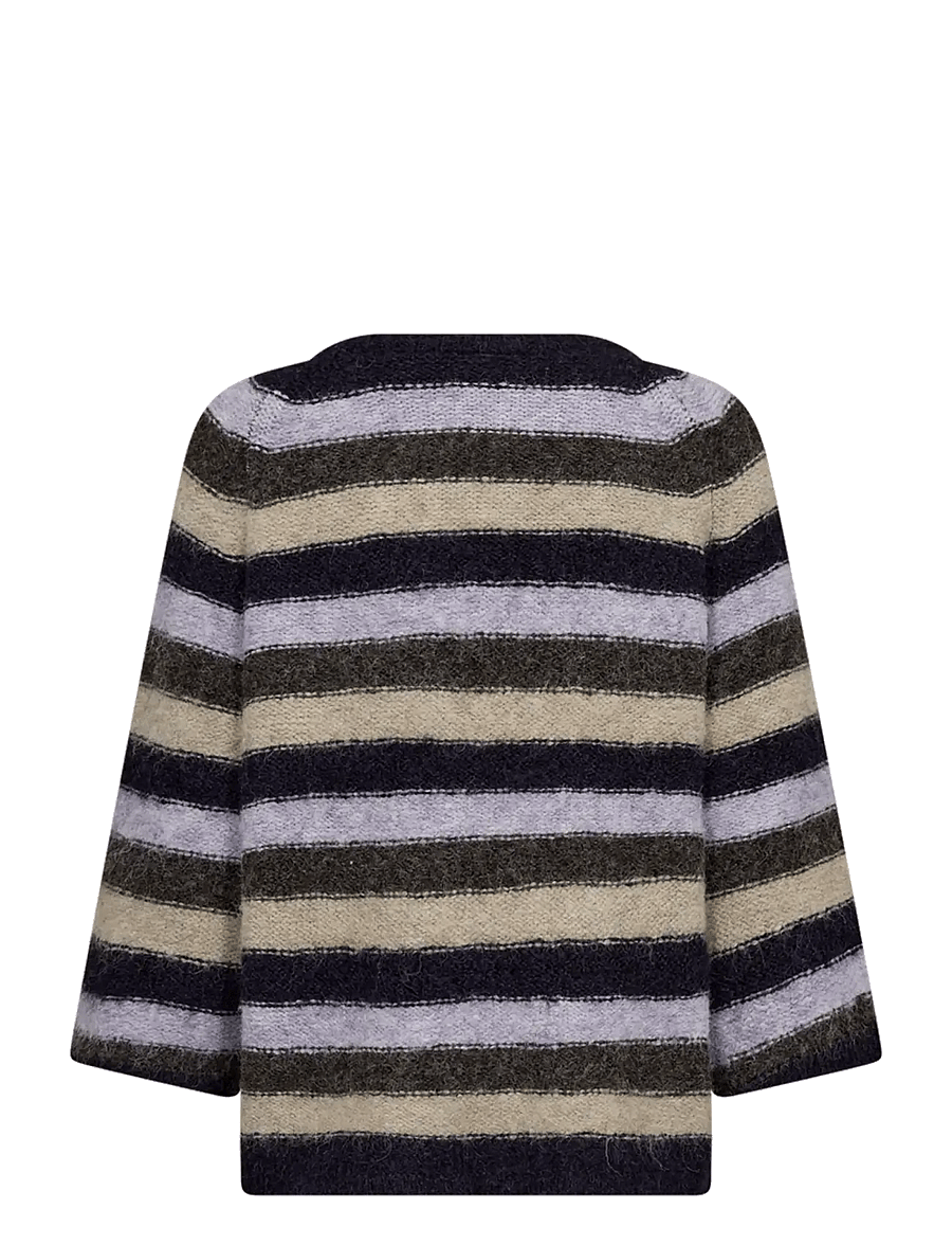 FREE/QUENT - FQGRSLULU-PULLOVER - striktrøjer - nightshade mel w. iris mel - 2