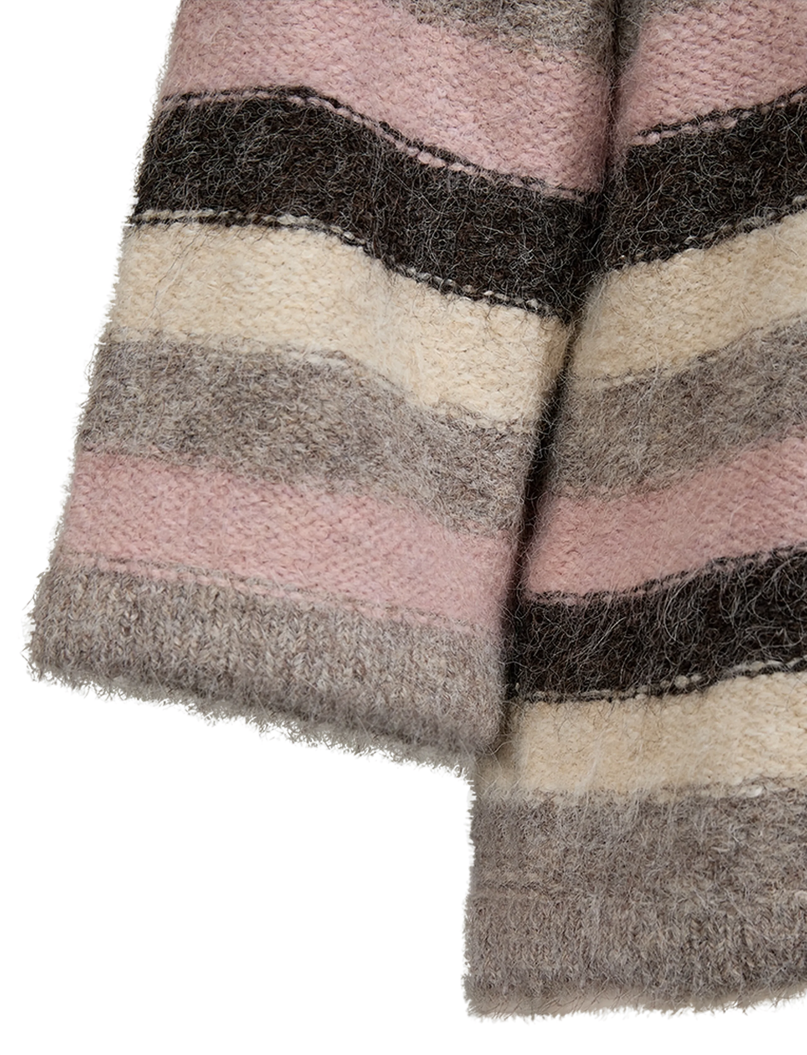 FREE/QUENT - FQGRSLULU-PULLOVER - striktrøjer - desert taupe mel w pale m mel - 2