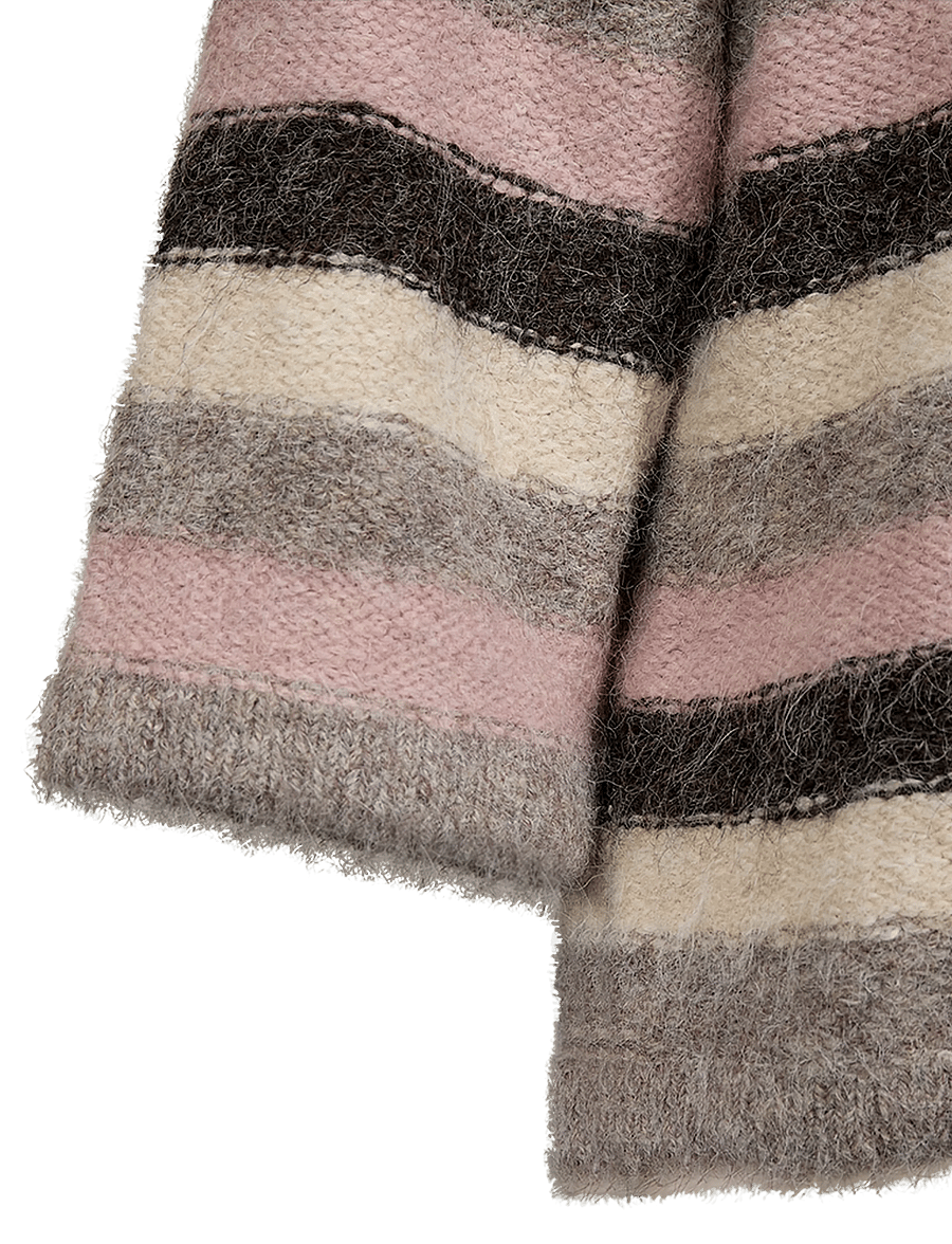 FREE/QUENT - FQGRSLULU-PULLOVER - striktrøjer - desert taupe mel w pale m mel - 2