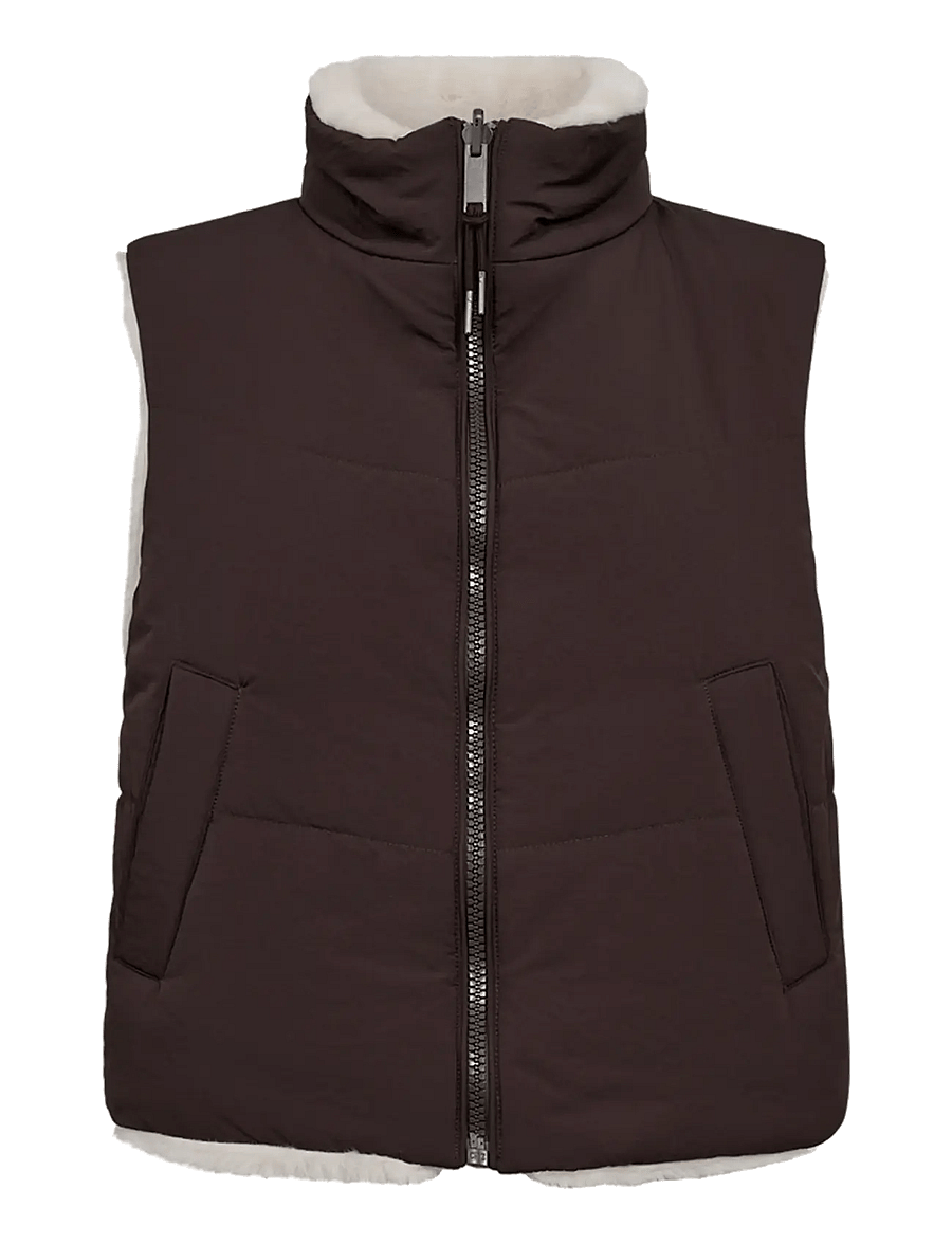 FREE/QUENT - FQRAVI-WAISTCOAT - quilted vests - mole w. moonbeam - 1