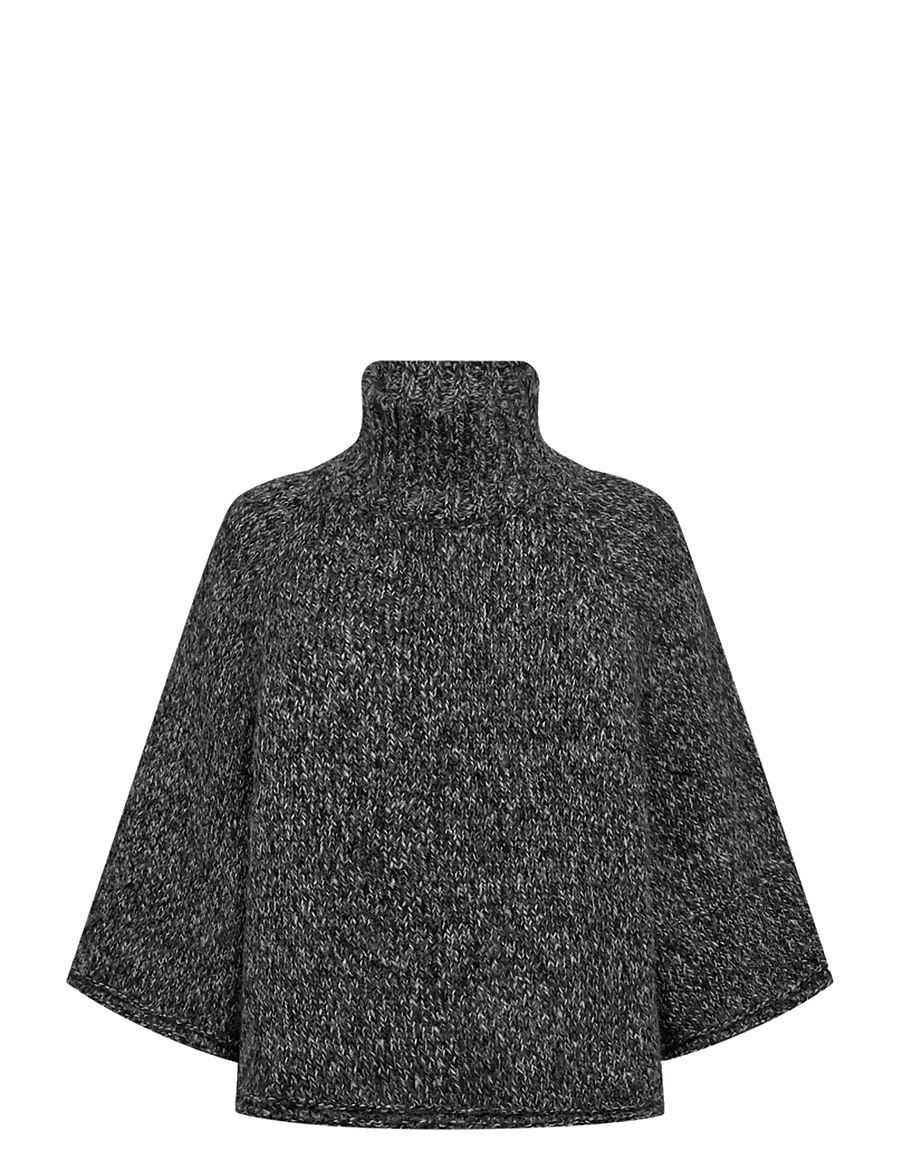 FREE/QUENT - FQSELINA-CAPE - rullekraver - dark grey melange - 1