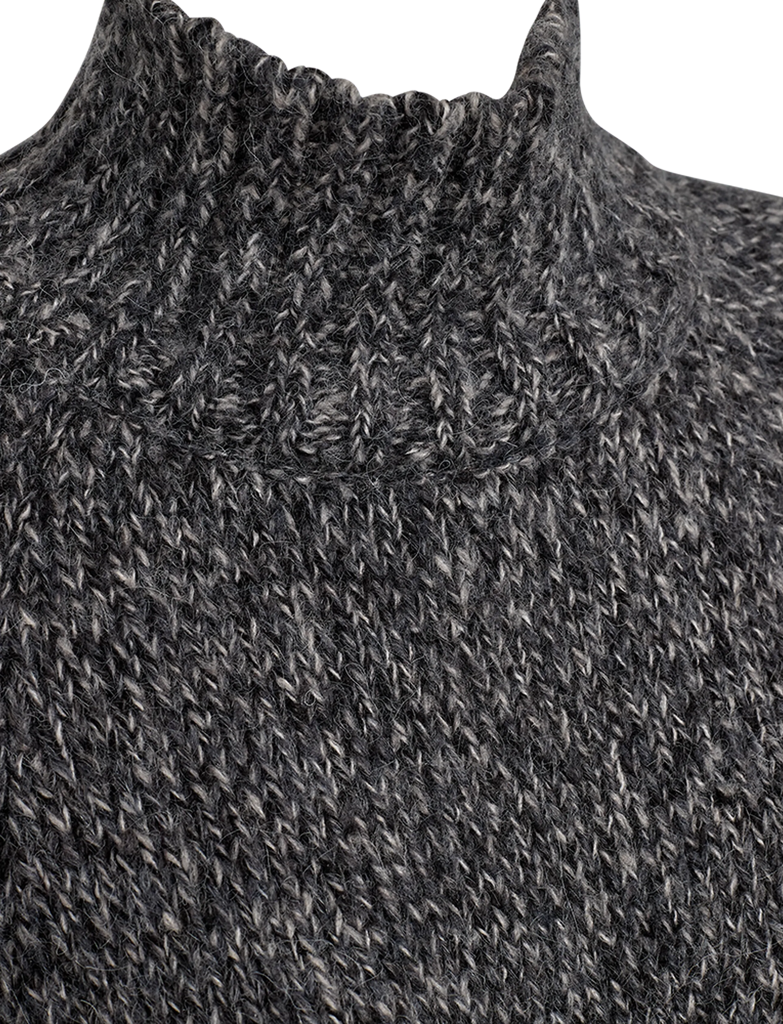FREE/QUENT - FQSELINA-CAPE - rullekraver - dark grey melange - 3