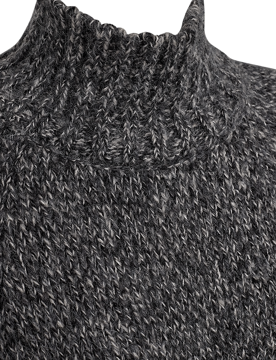 FREE/QUENT - FQSELINA-CAPE - rullekraver - dark grey melange - 3