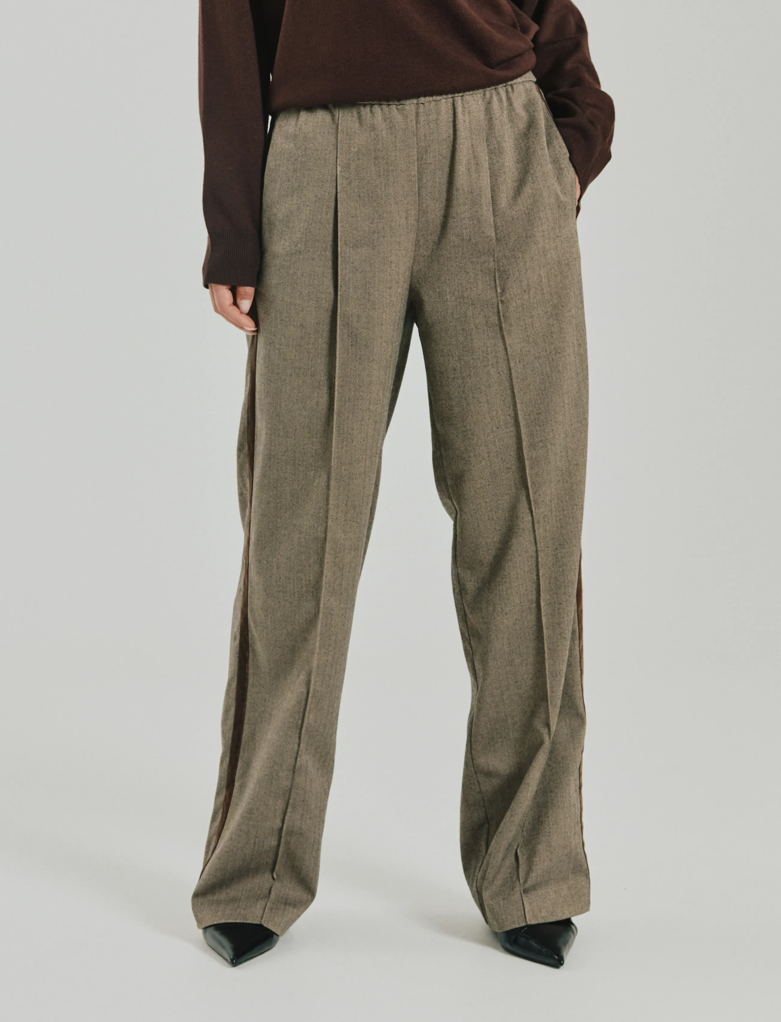FREE/QUENT - FQSOFY-PANTS - mole w. desert taupe - 3