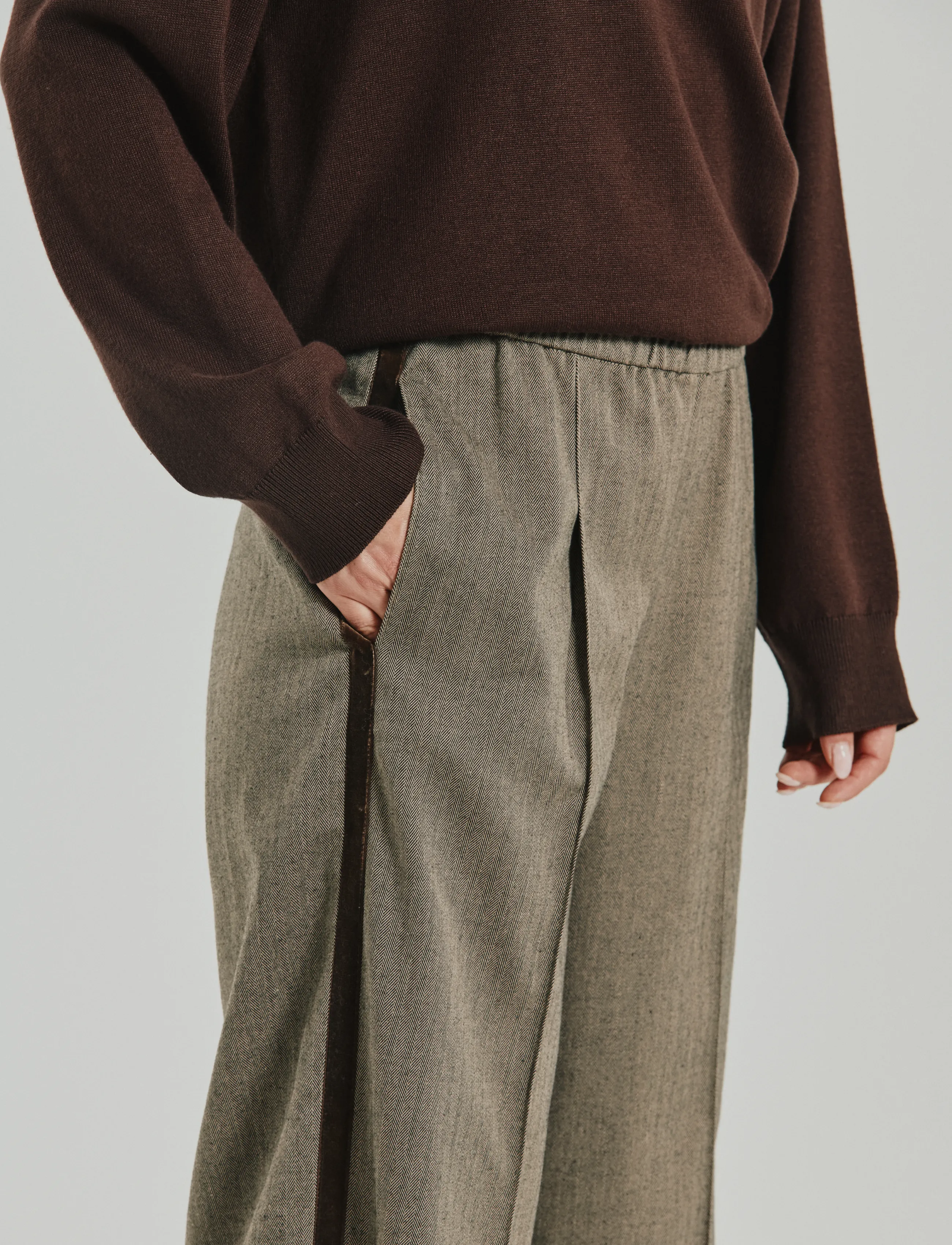 FREE/QUENT - FQSOFY-PANTS - mole w. desert taupe - 4