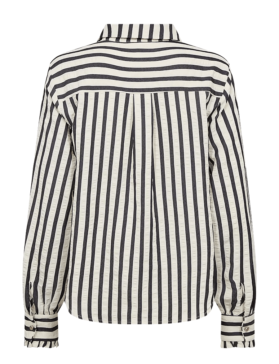 FREE/QUENT - FQNOTO-SHIRT - langärmlige hemden - star off-white w. black - 1
