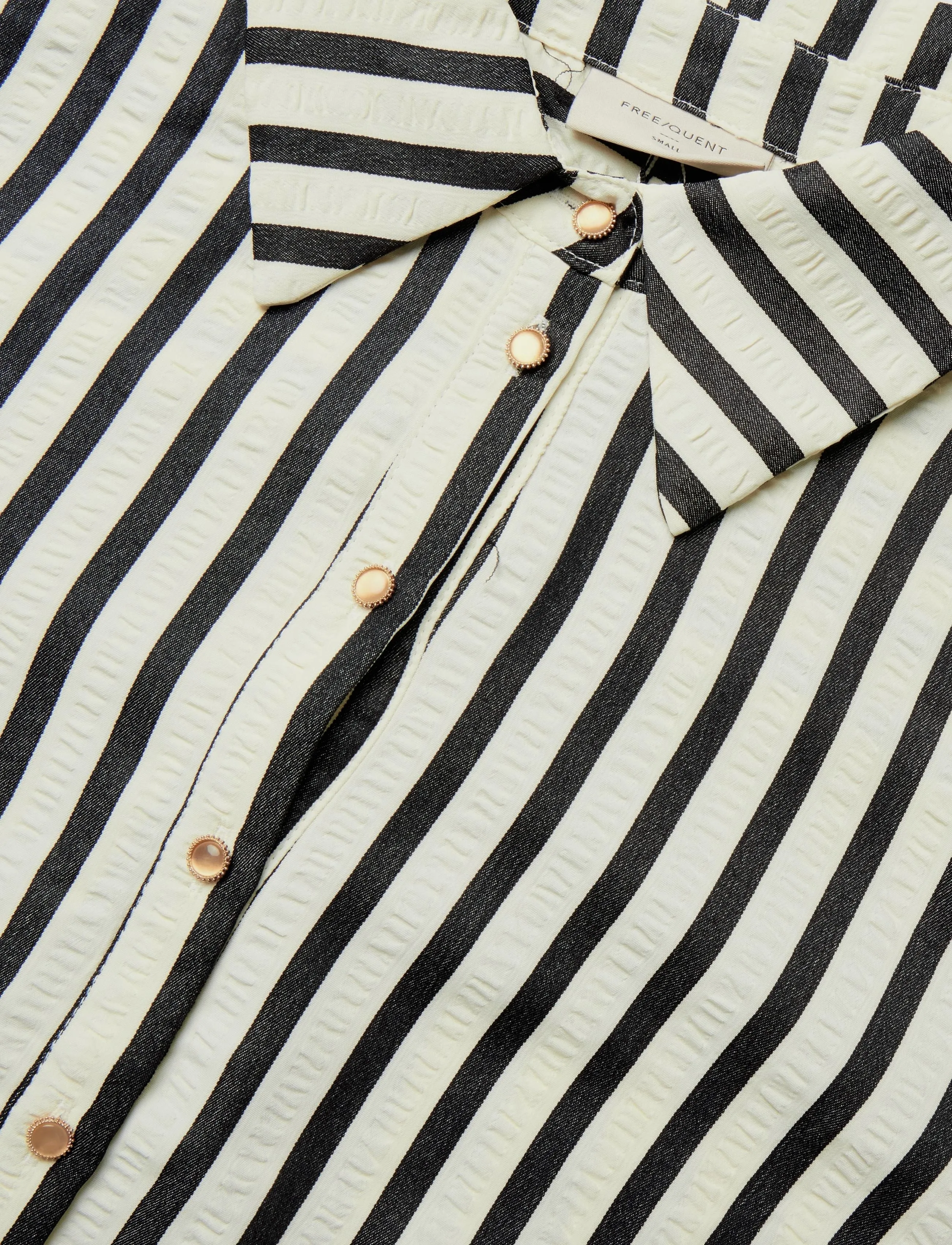 FREE/QUENT - FQNOTO-SHIRT - long-sleeved shirts - star off-white w. black - 2