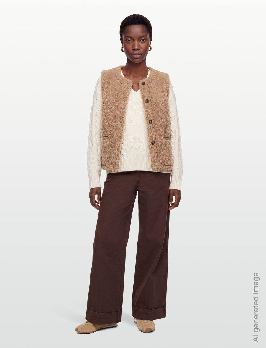 FREE/QUENT - FQEDDY-WAISTCOAT - teddy-vestid - silver mink - 0