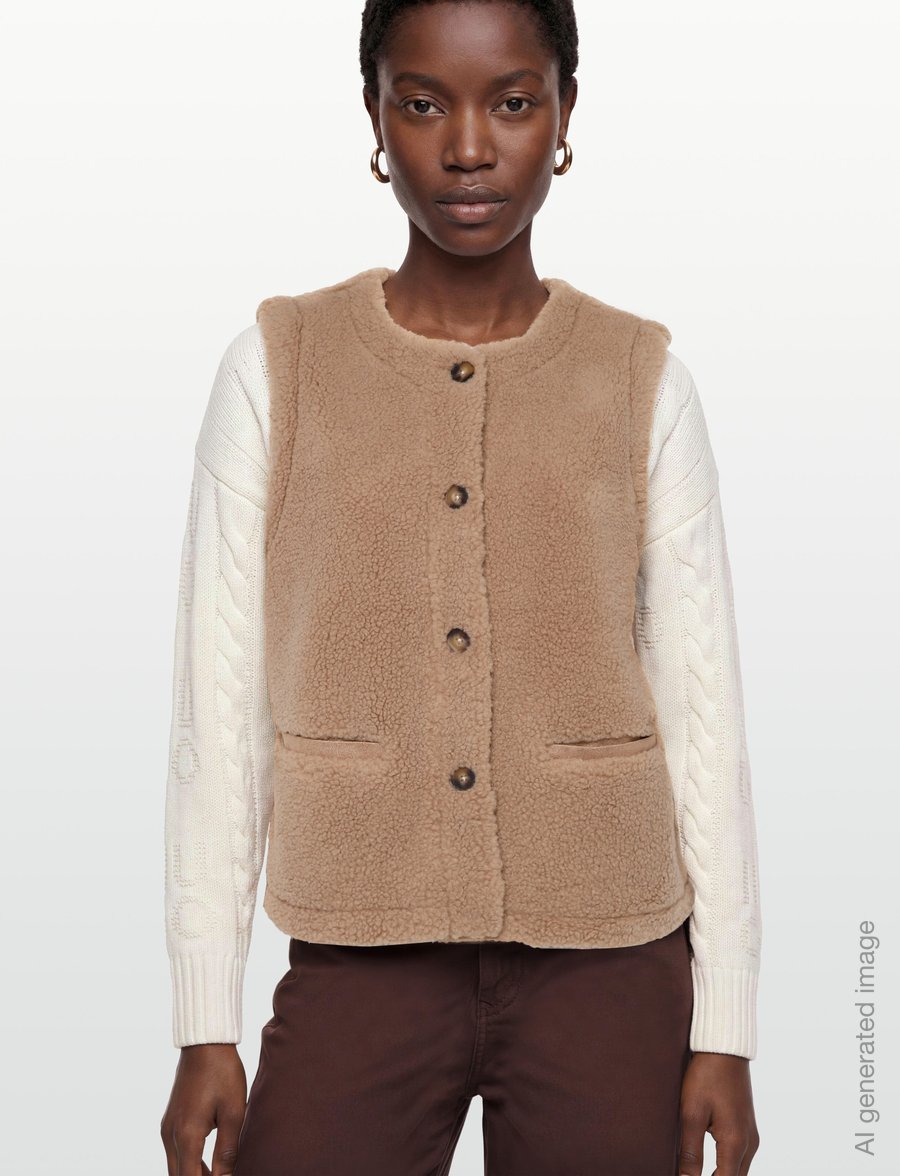 FREE/QUENT - FQEDDY-WAISTCOAT - teddy-vestid - silver mink - 3