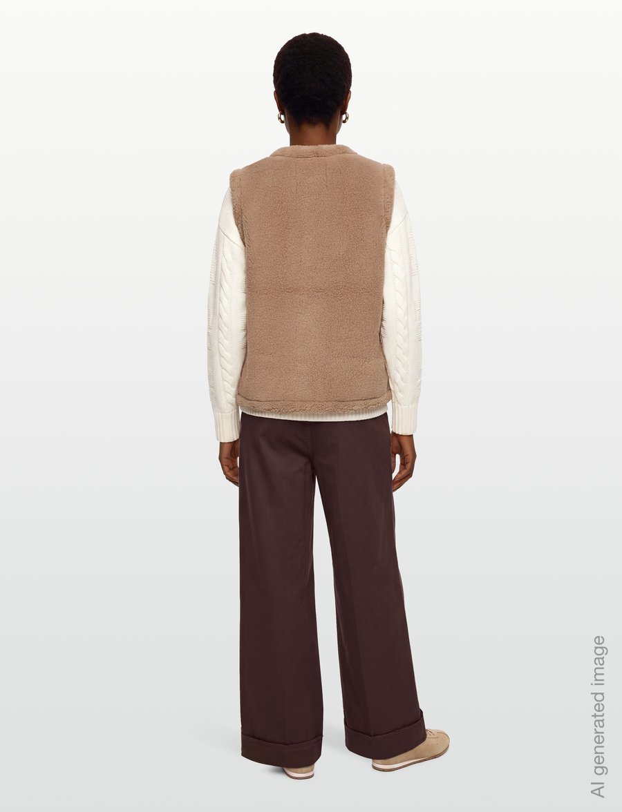 FREE/QUENT - FQEDDY-WAISTCOAT - teddy-vestid - silver mink - 4