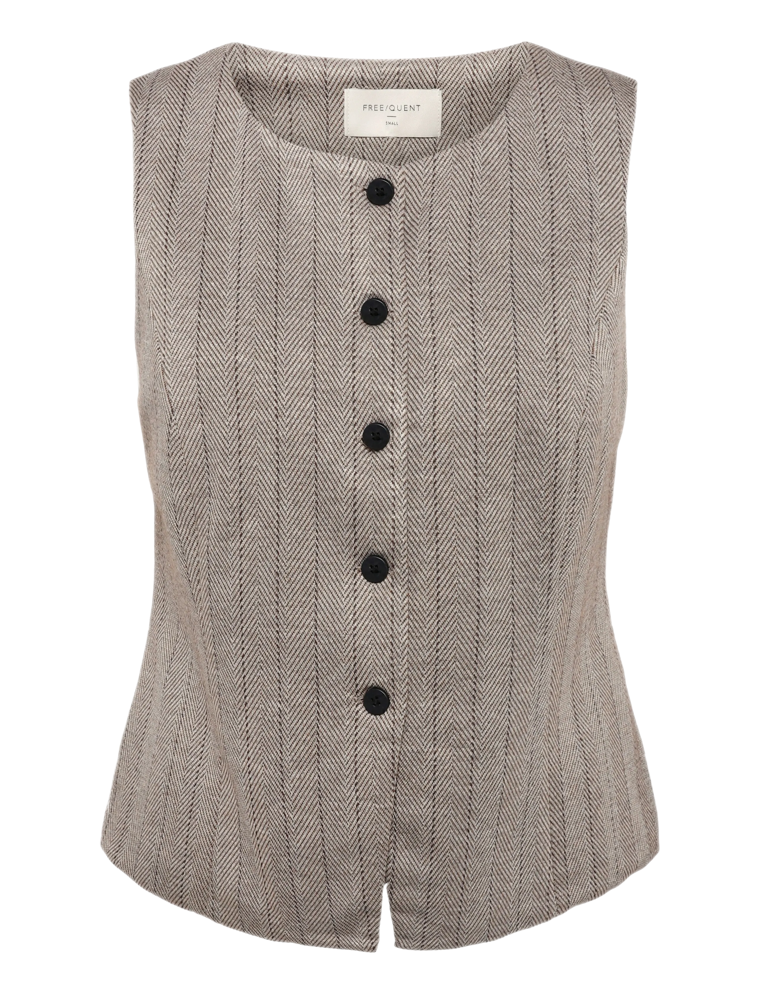 FREE/QUENT FQBONNIE-WAISTCOAT - Modetrends - MOONBEAM W. MOLE / beige