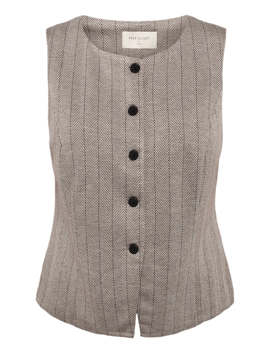 FREE/QUENT - FQBONNIE-WAISTCOAT - westen - moonbeam w. mole - 1