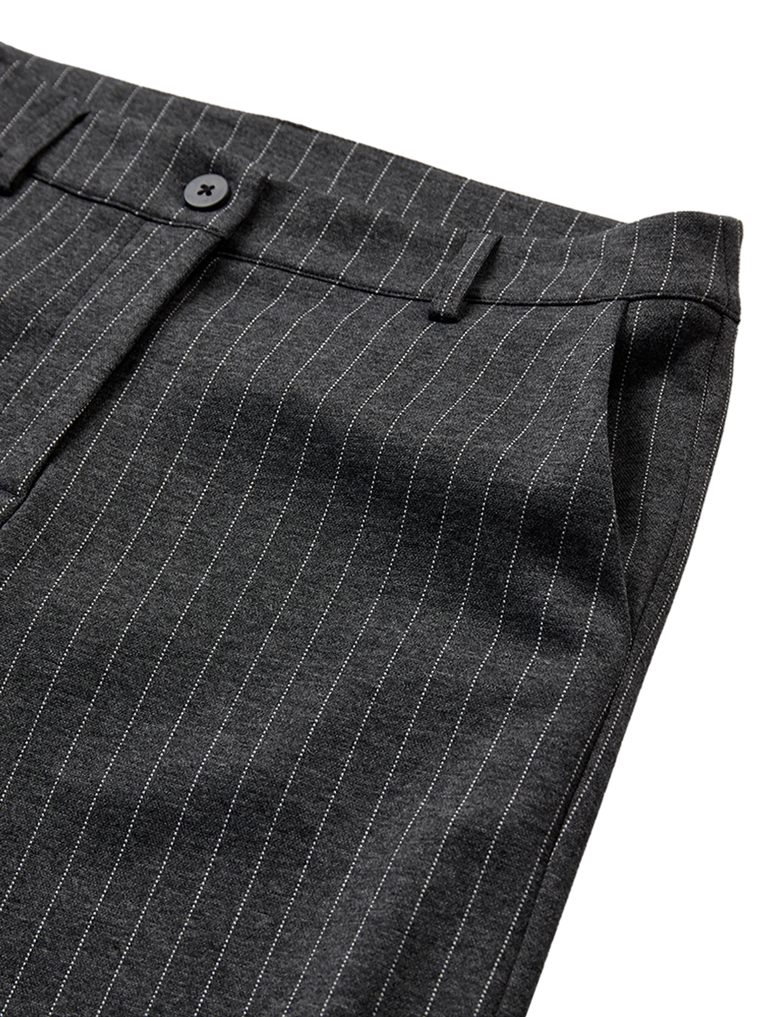 FREE/QUENT - FQLANNI-PANTS - hosen mit weitem bein - dark grey mel w star off-white - 2