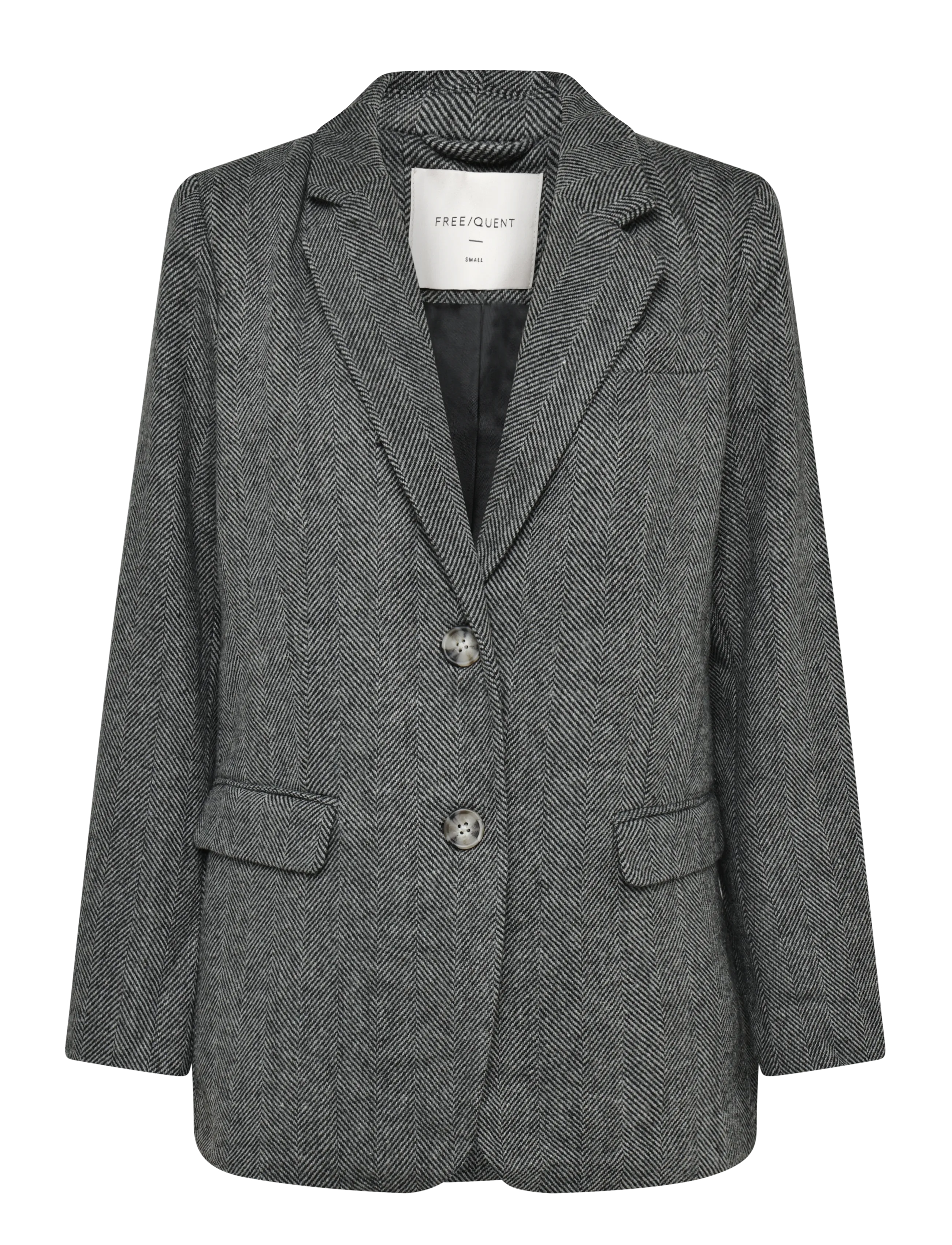 FREE/QUENT FQZANGO-JACKET - FREE|QUENT - BLACK W. MEDIUM GREY MEL. / grey