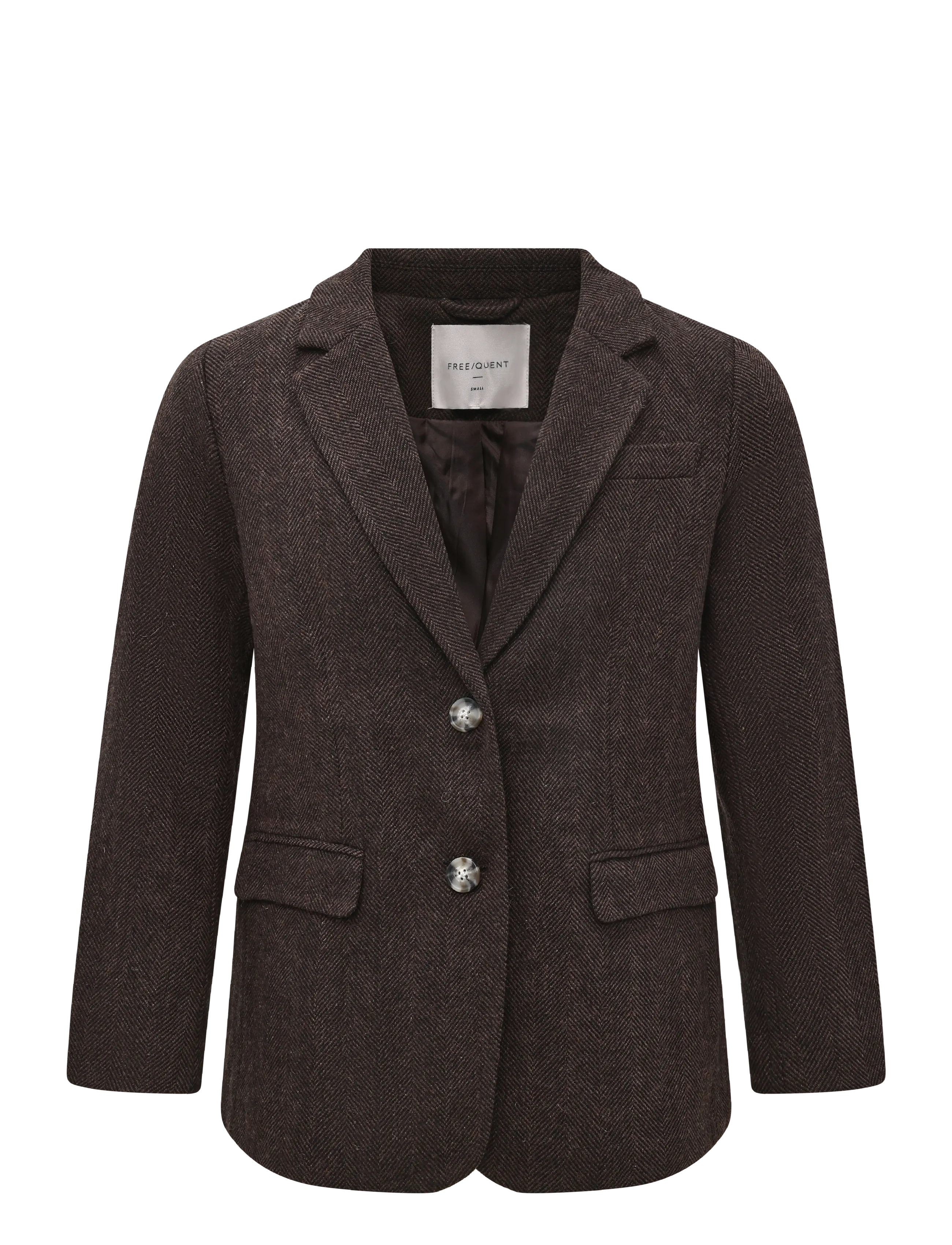 FREE/QUENT FQZANGO-JACKET - Blazer - BLACK W. MOLE / brown