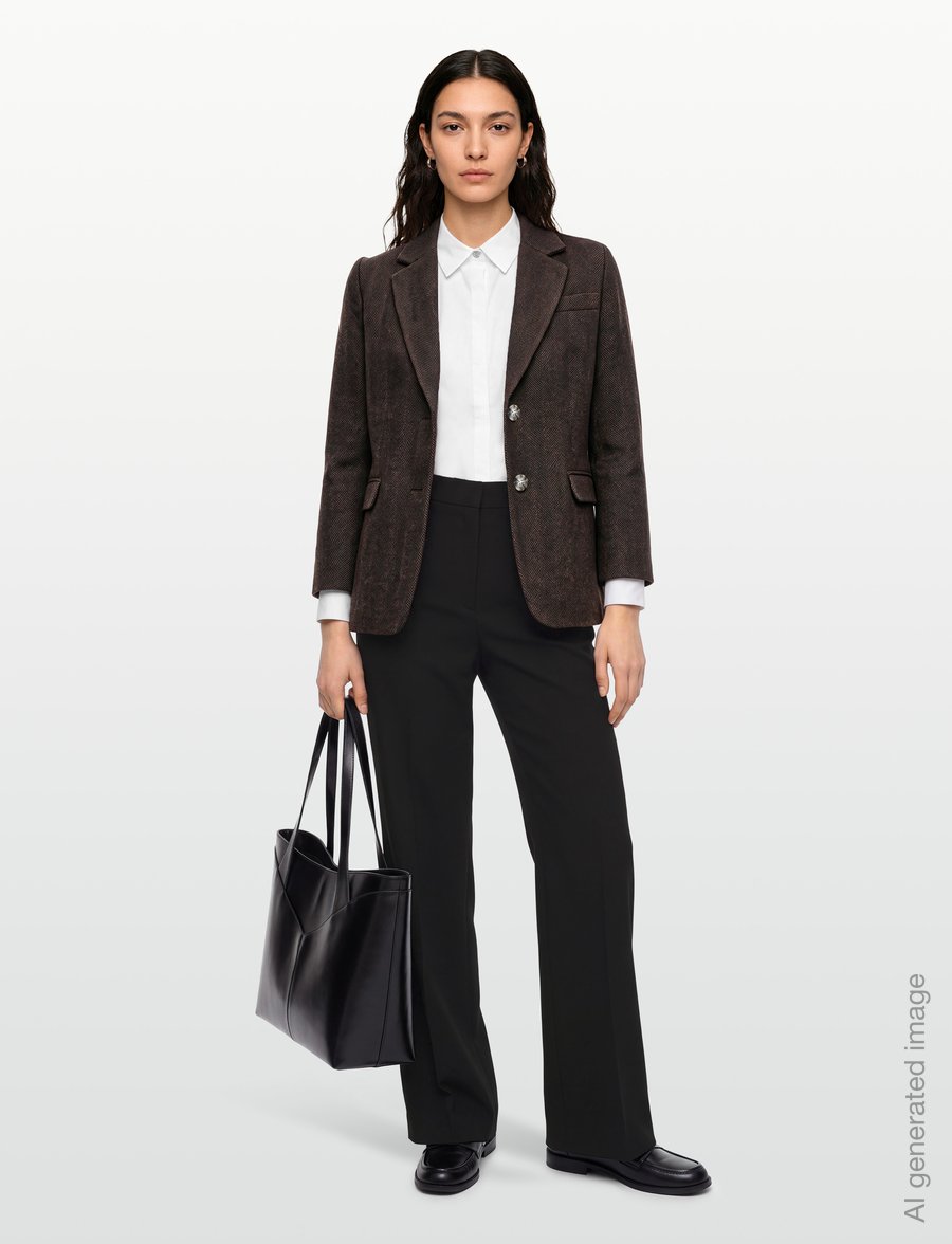 FREE/QUENT - FQZANGO-JACKET - einreihige blazer - black w. mole - 0