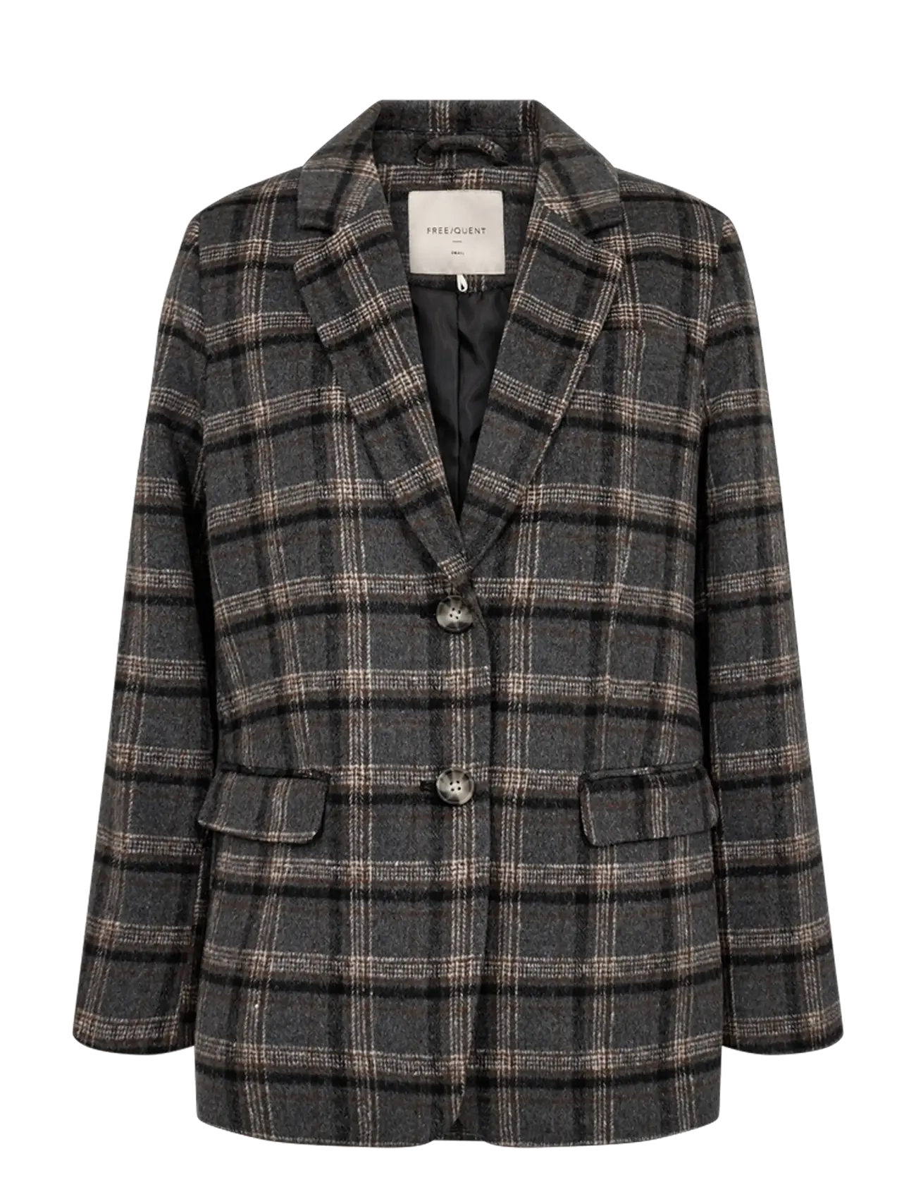 FREE/QUENT FQZANGO-JACKET - Single breasted blazers - MEDIUM GREY MEL. W. BLACK / grey