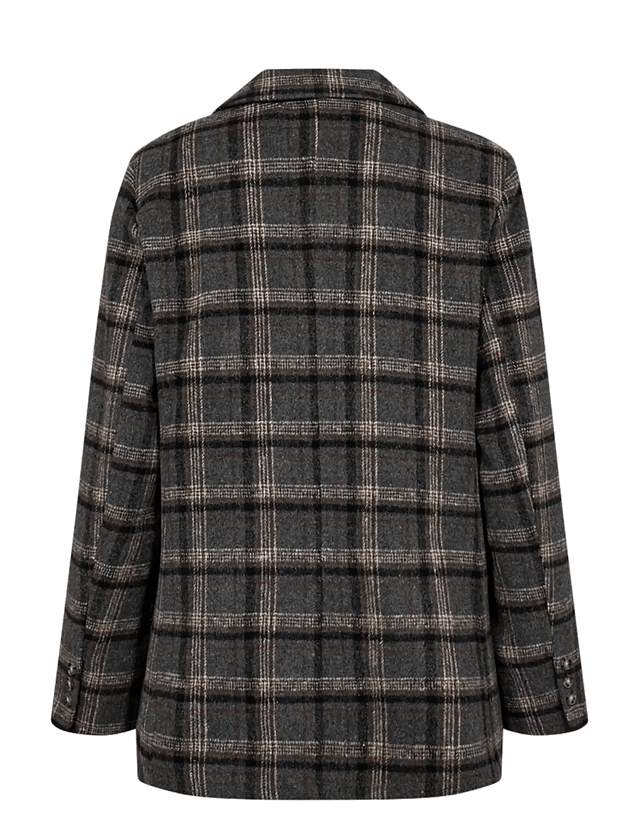 FREE/QUENT - FQZANGO-JACKET - single breasted blazers - medium grey mel. w. black - 2