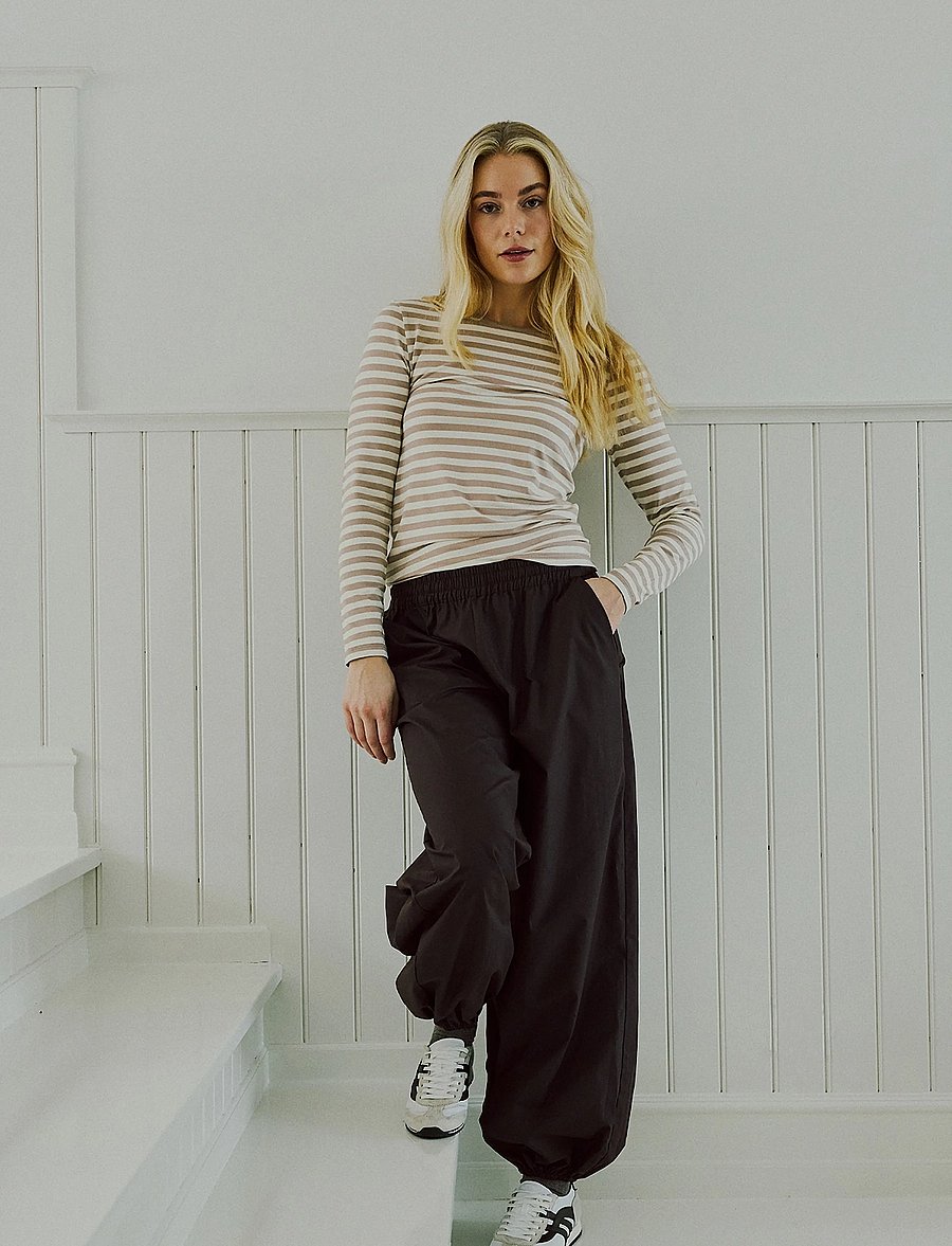 FREE/QUENT - FQBREEZE-PANTS - barrelbyxor - coffee bean - 3