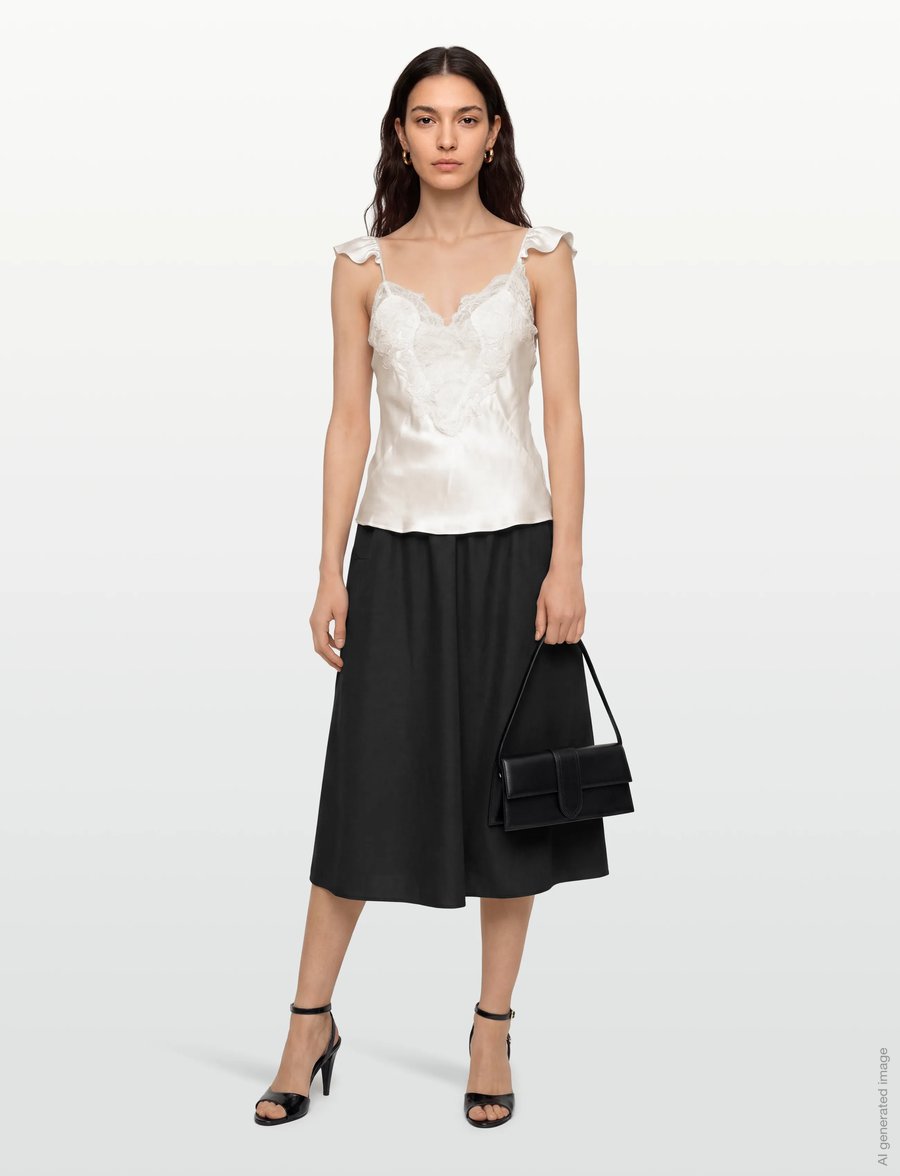 FREE/QUENT - FQBREEZE-SKIRT - midi-röcke - black - 0