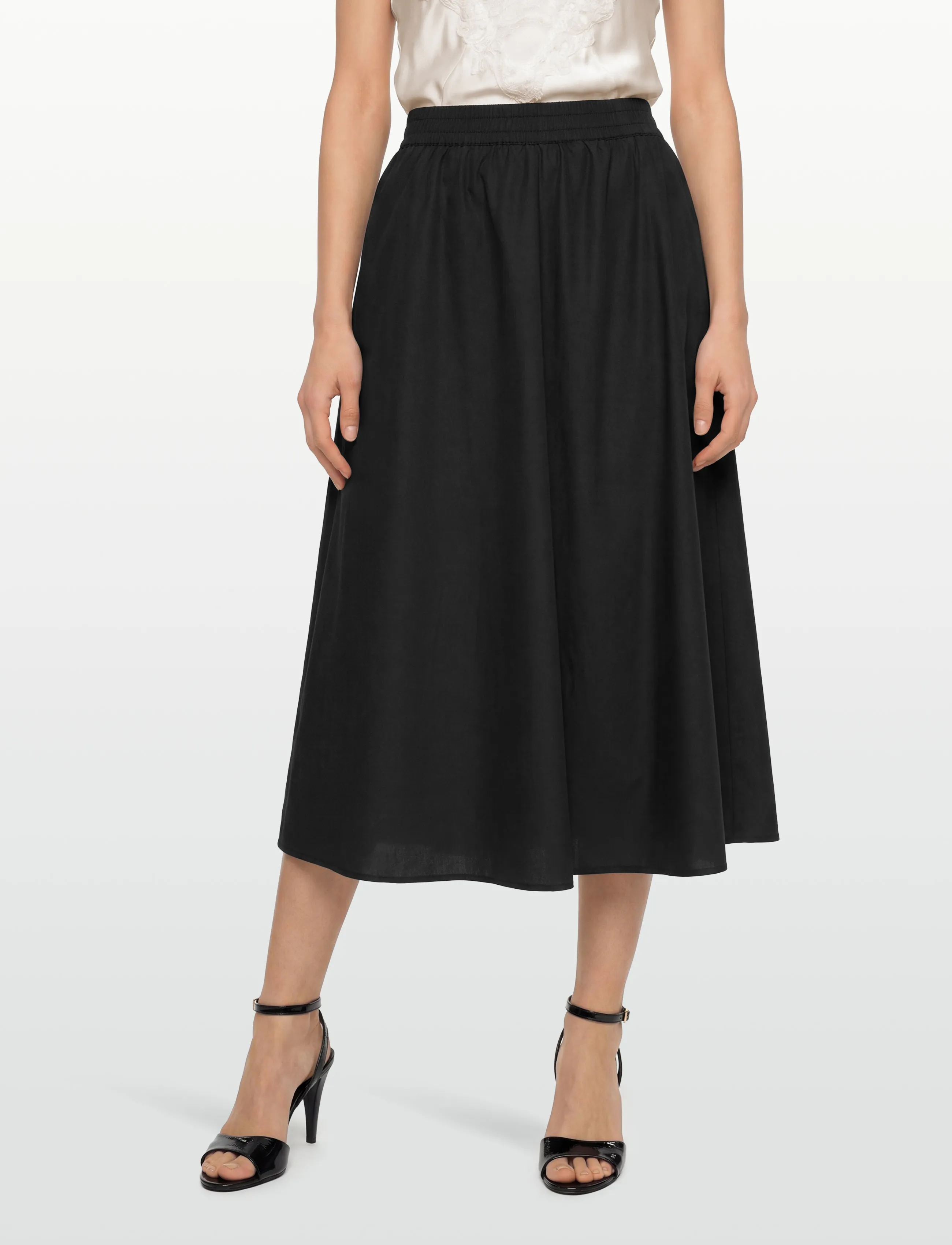 FREE/QUENT - FQBREEZE-SKIRT - midi kjolar - black - 3
