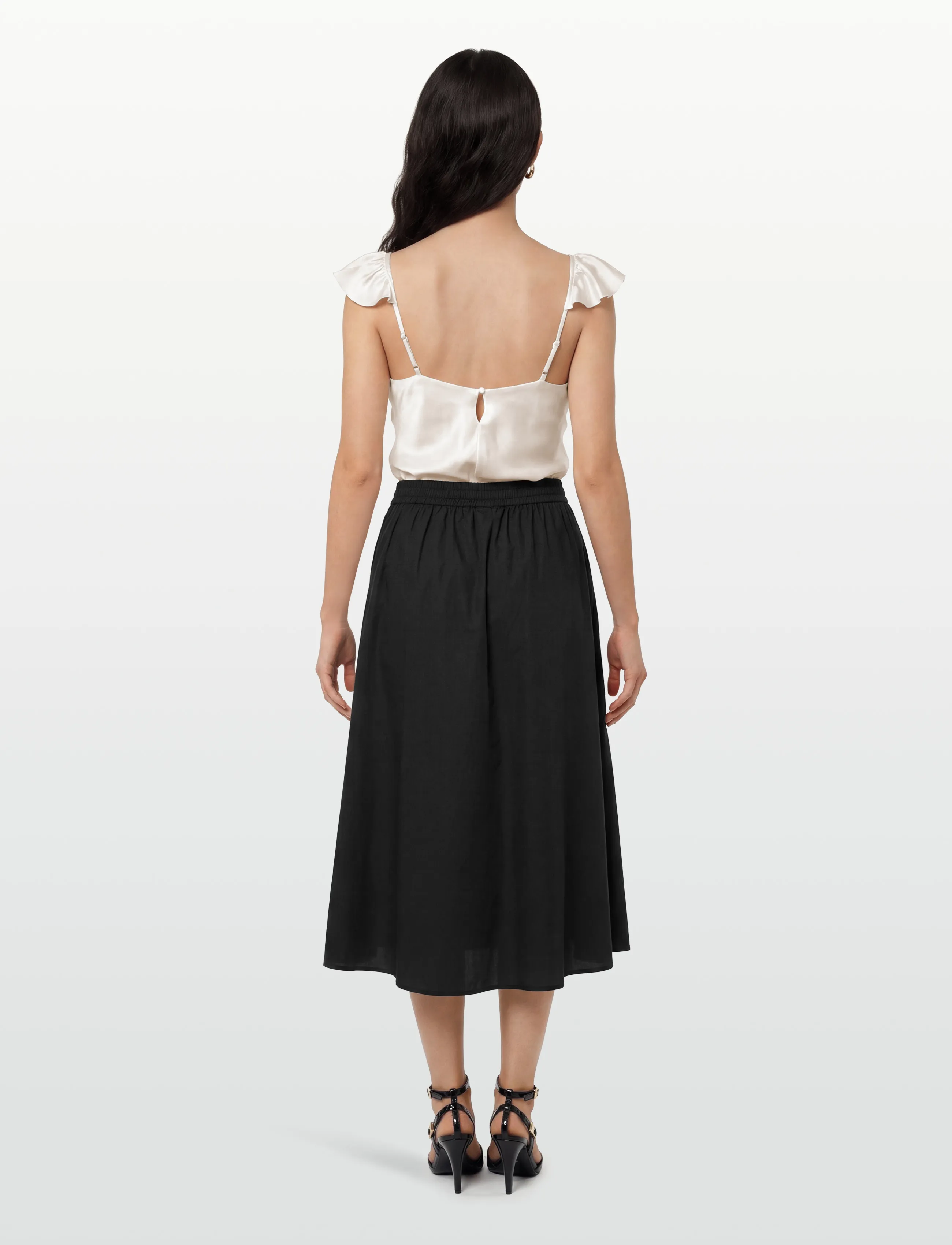 FREE/QUENT - FQBREEZE-SKIRT - midi kjolar - black - 4