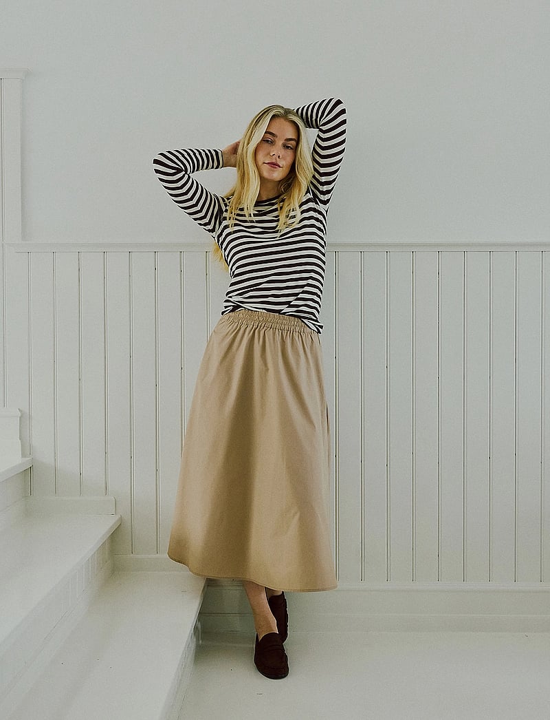 FREE/QUENT - FQBREEZE-SKIRT - midiseelikud - silver mink - 0