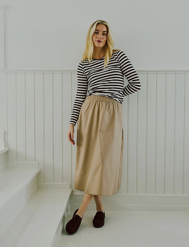 FREE/QUENT - FQBREEZE-SKIRT - midiseelikud - silver mink - 3
