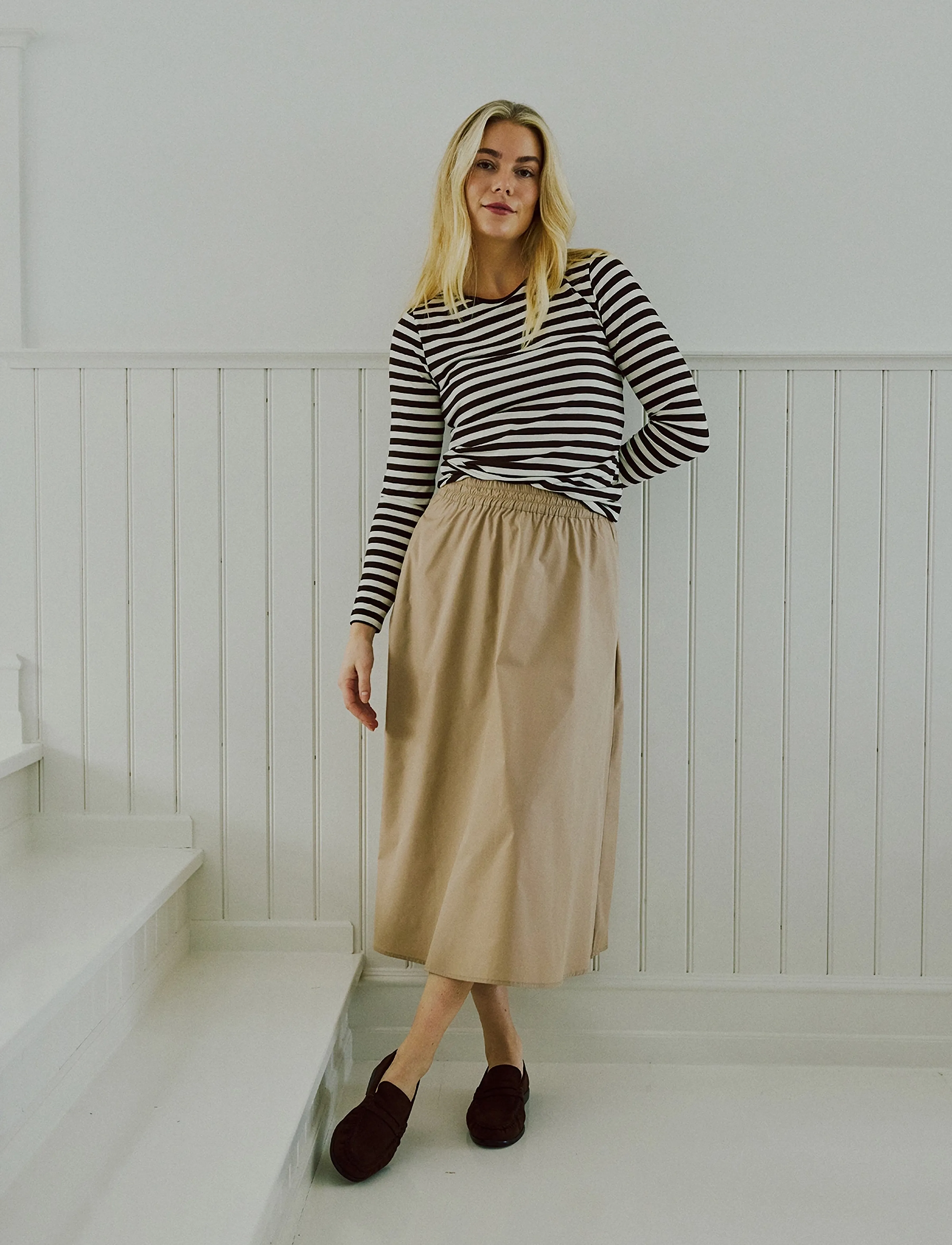FREE/QUENT - FQBREEZE-SKIRT - midi kjolar - silver mink - 3
