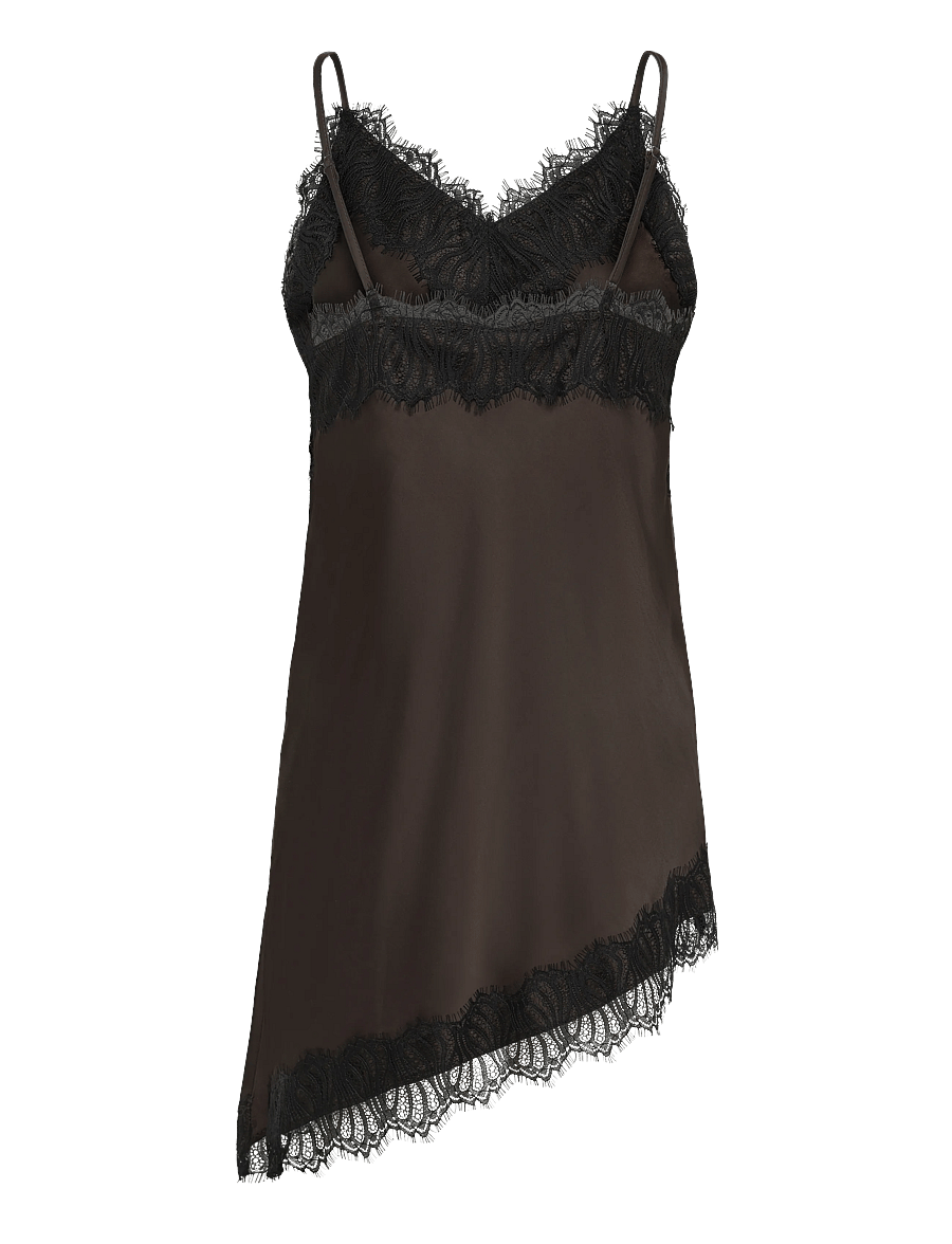 FREE/QUENT - FQDOVA-TOP - tanktops - coffee bean w. black - 1