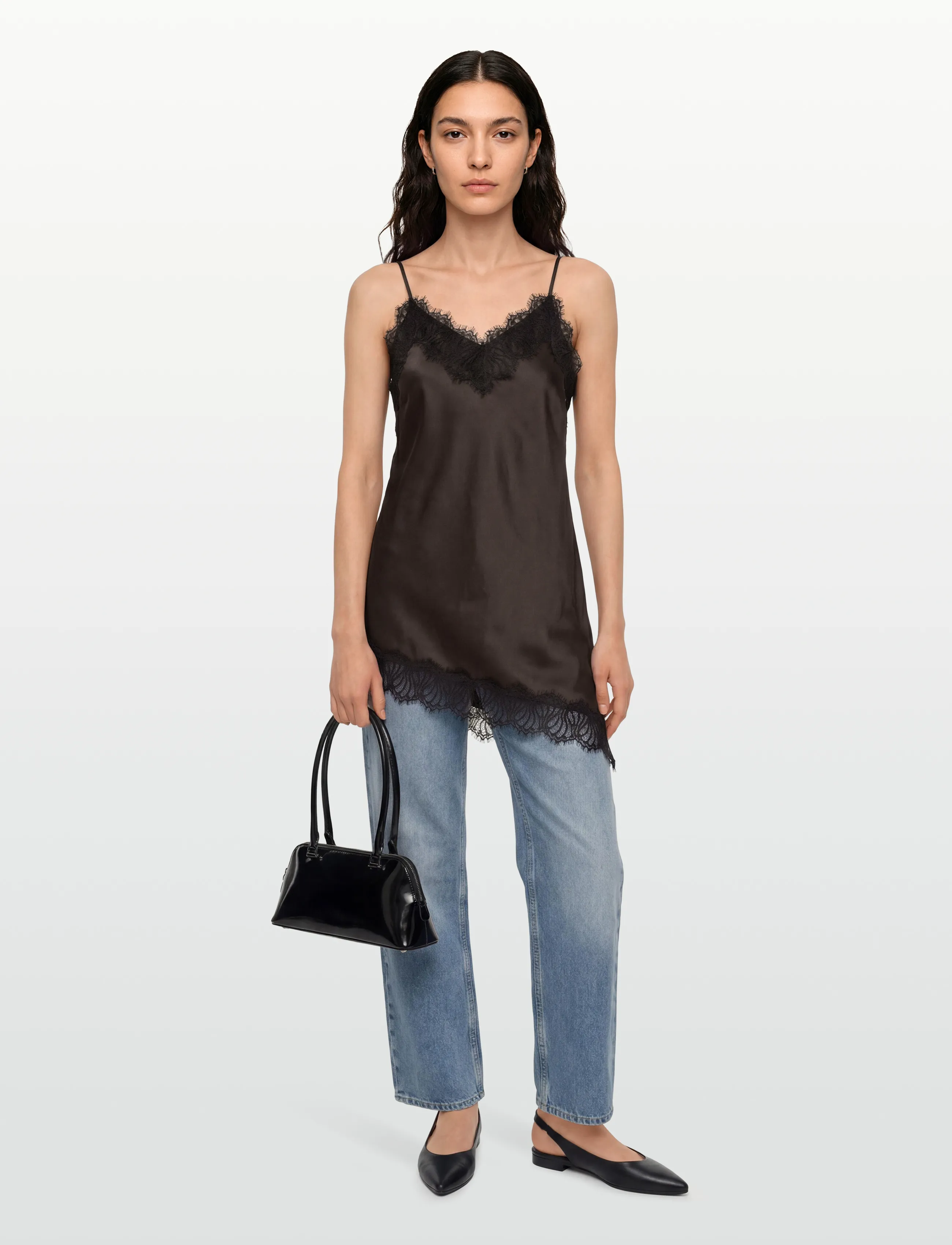 FREE/QUENT - FQDOVA-TOP - party tops - coffee bean w. black - 0