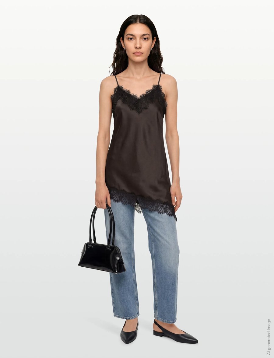FREE/QUENT - FQDOVA-TOP - varrukateta topid - coffee bean w. black - 0