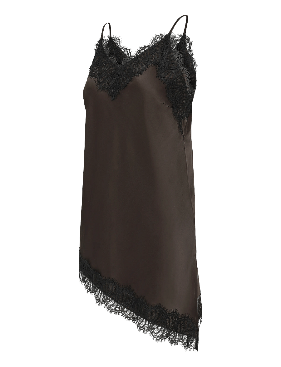 FREE/QUENT - FQDOVA-TOP - topid ja varrukateta alussärgid - coffee bean w. black - 2
