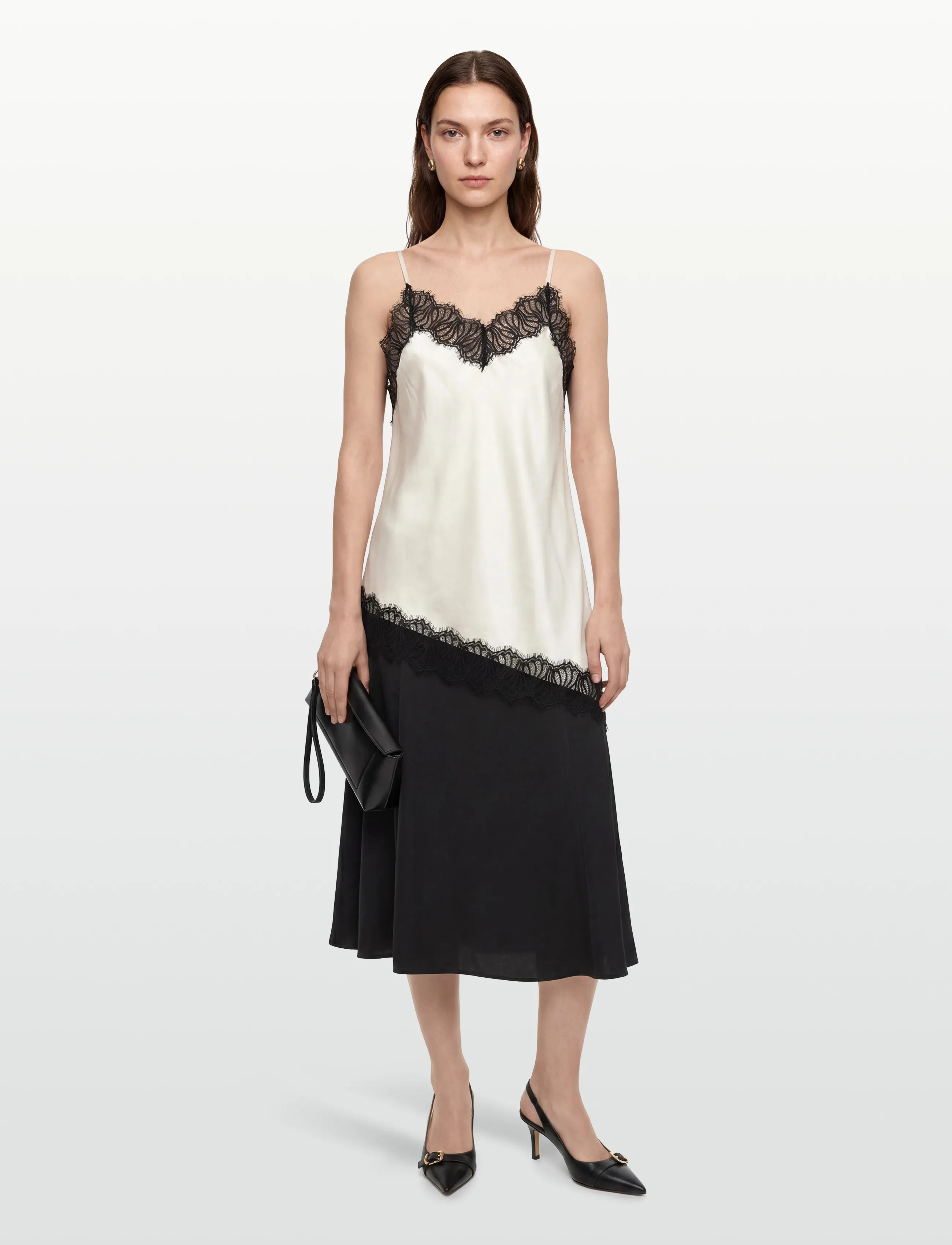 FREE/QUENT FQDOVA-TOP - Party tops - MOONBEAM W. BLACK / cream