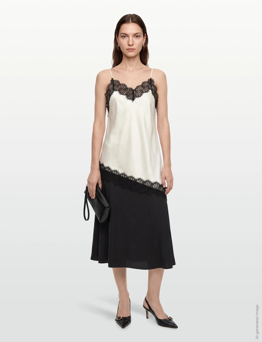 FREE/QUENT - FQDOVA-TOP - linnen - moonbeam w. black - 0