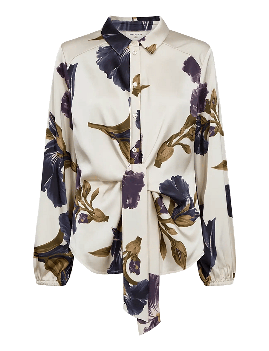 FREE/QUENT - FQZILA-BLOUSE - långärmade blusar - moonbeam w. nightshade - 0