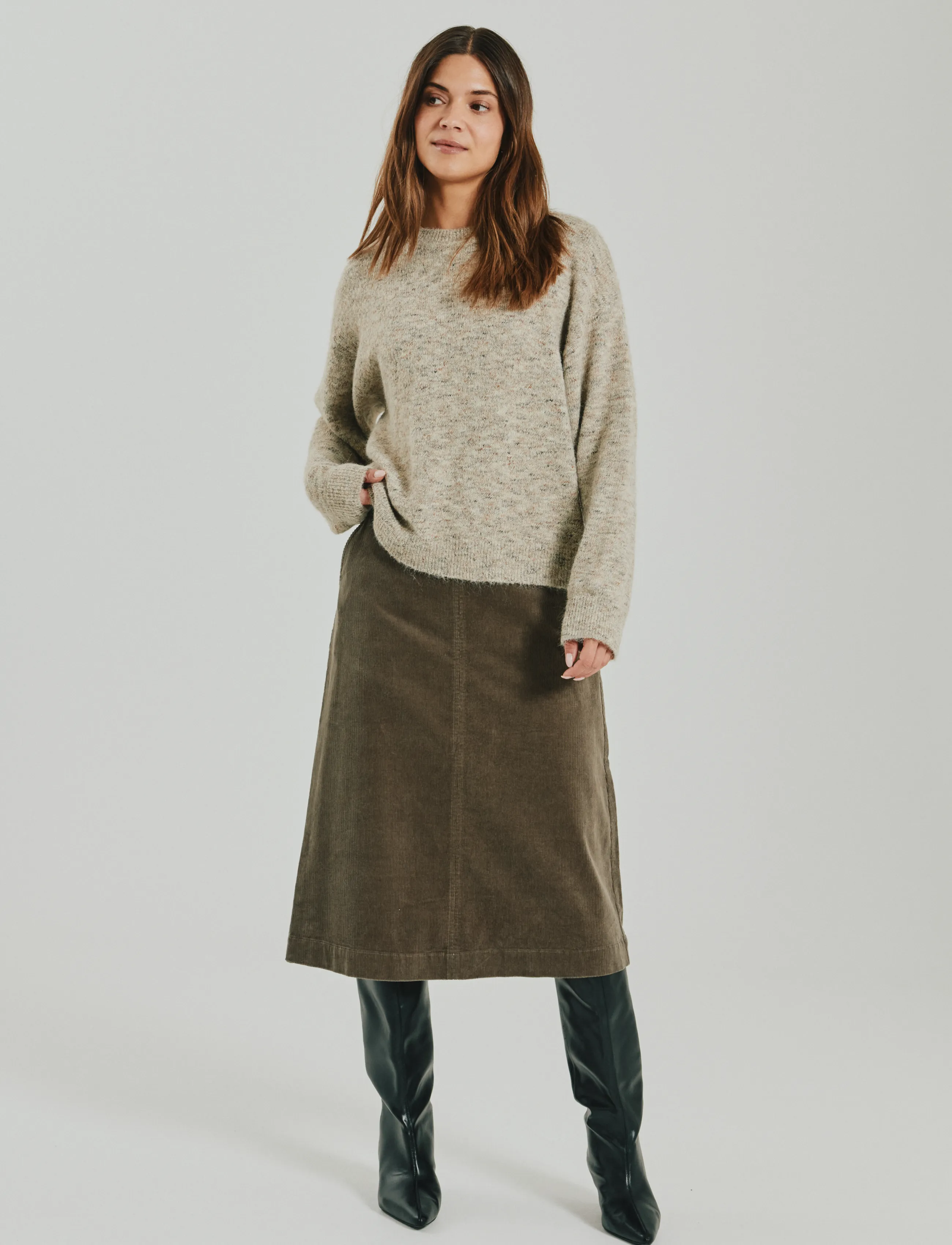 FREE/QUENT FQCORDY-SKIRT - Seelikud - MOREL / brown