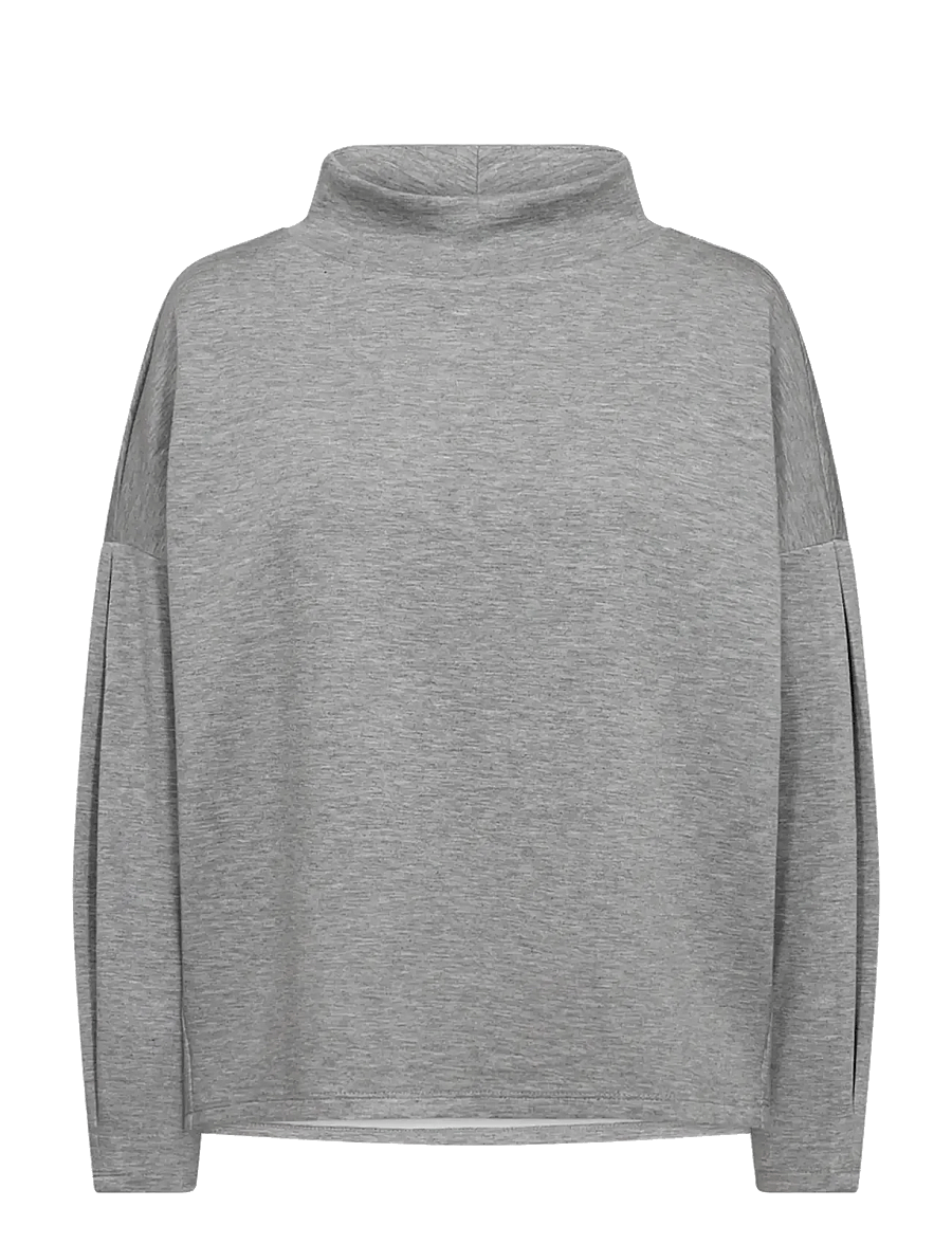 FREE/QUENT - FQBRODY-TEE - sweatshirts - medium grey mlg. - 1