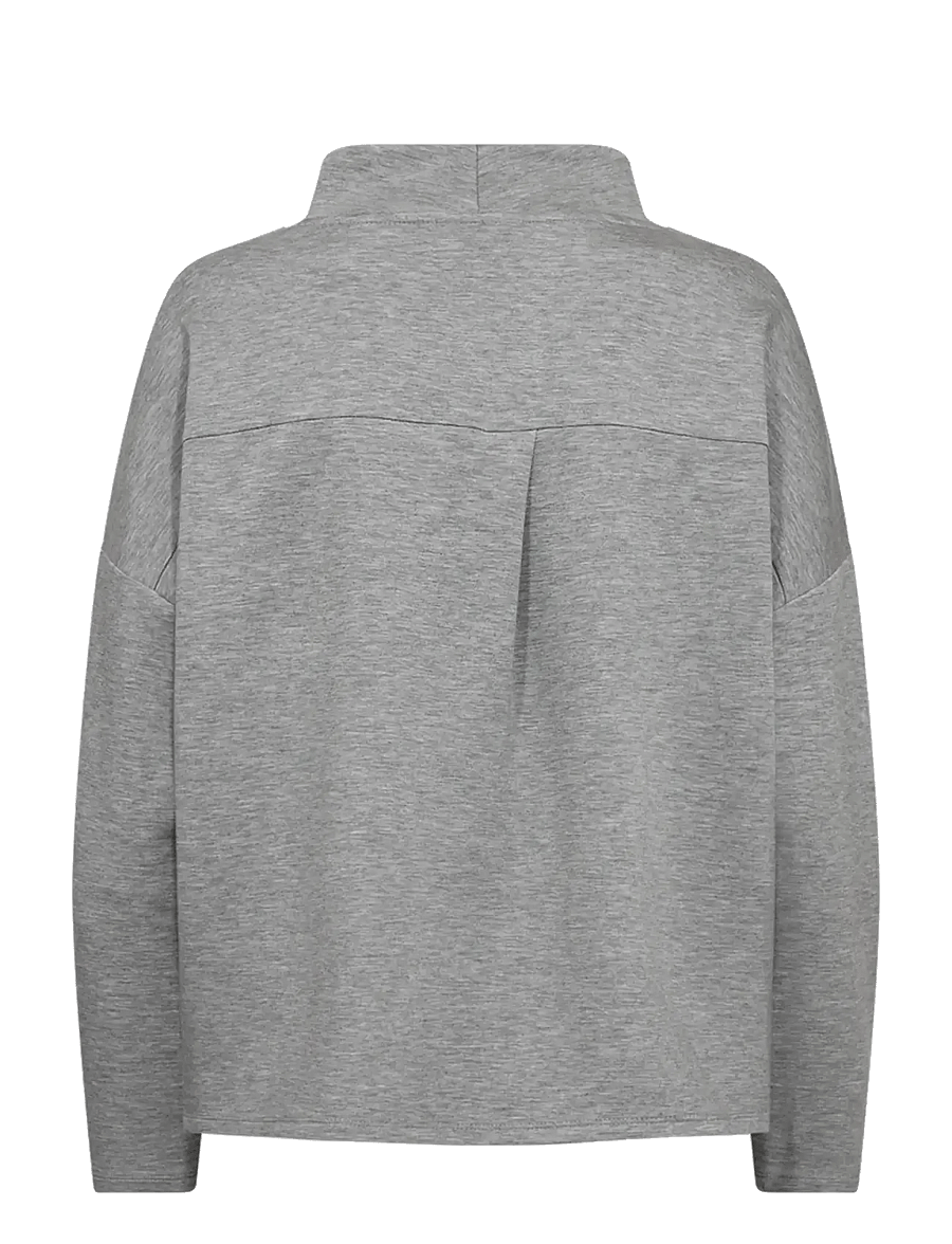 FREE/QUENT - FQBRODY-TEE - sweatshirts - medium grey mlg. - 2