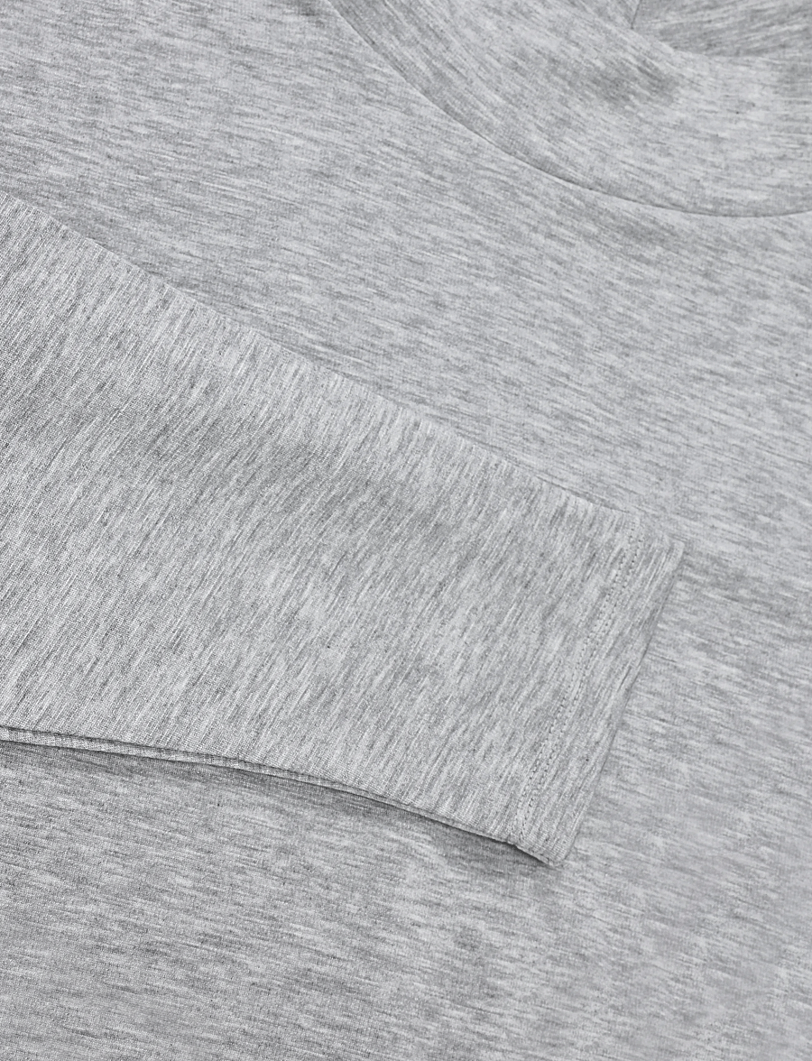 FREE/QUENT - FQBRODY-TEE - sweatshirts - medium grey mlg. - 4