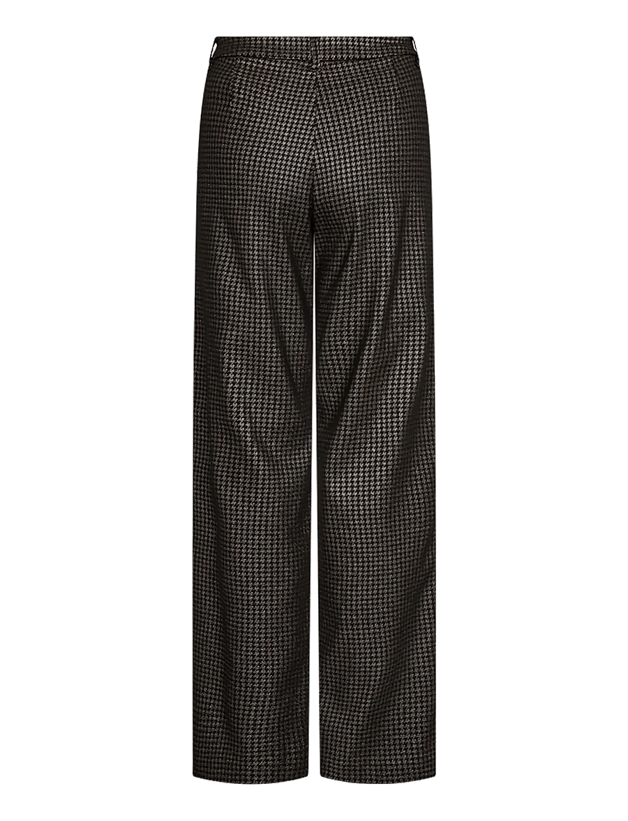 FREE/QUENT - FQREXY-PANTS - hosen mit weitem bein - black w. gold - 1