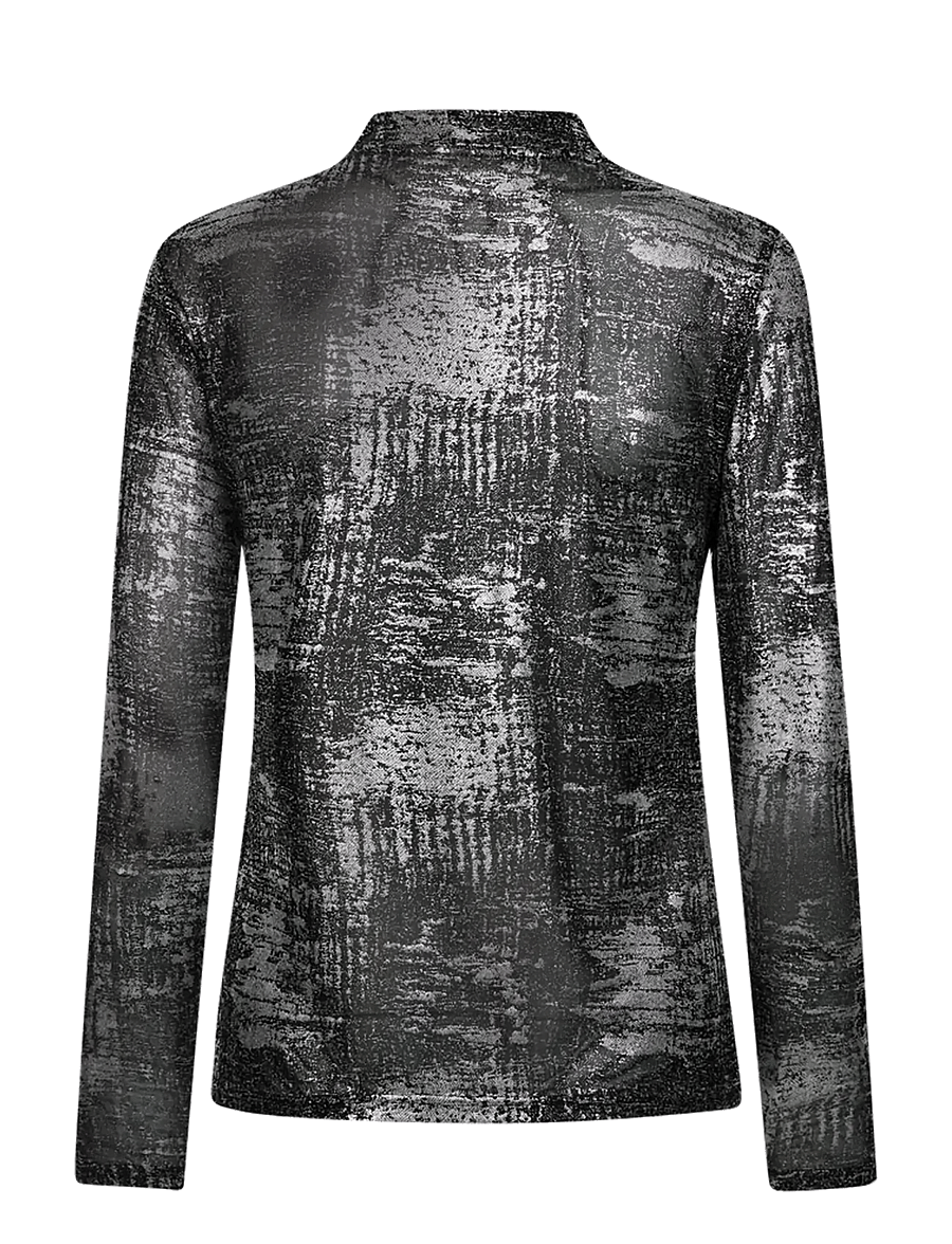 FREE/QUENT - FQISVA-TEE - turtlenecks - black w. silver - 1