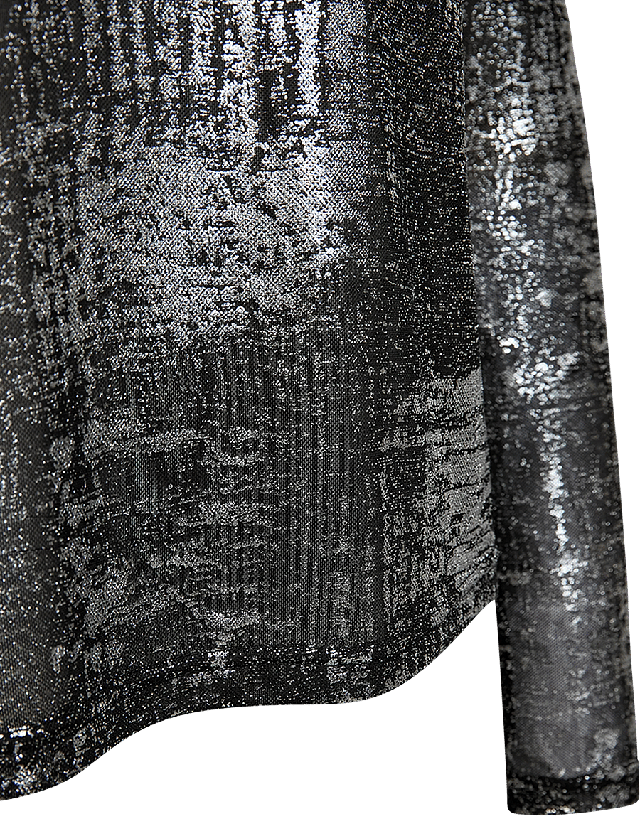 FREE/QUENT - FQISVA-TEE - turtlenecks - black w. silver - 2