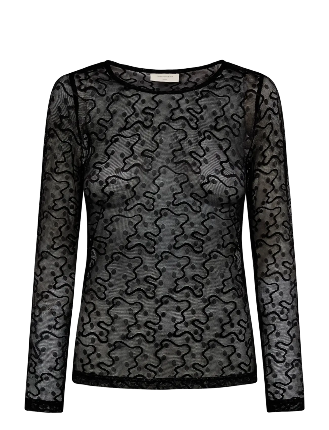 FREE/QUENT - FQISBY-TEE - long-sleeved tops - black - 1