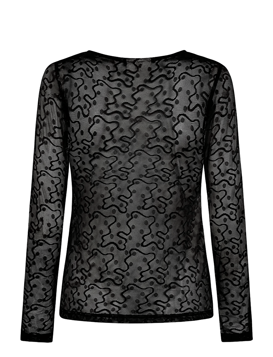FREE/QUENT - FQISBY-TEE - long-sleeved tops - black - 2