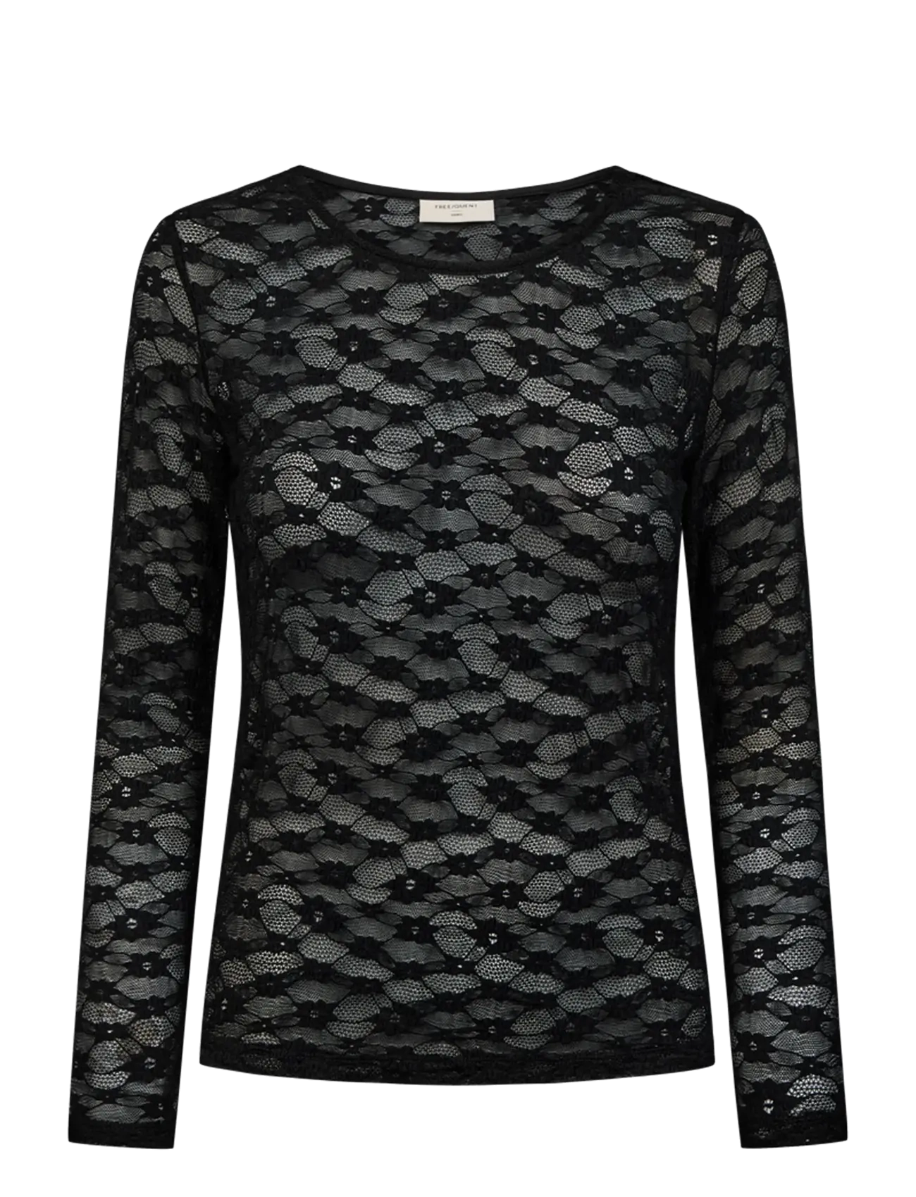 FREE/QUENT FQIBENA-TEE - Long-sleeved tops - BLACK / black