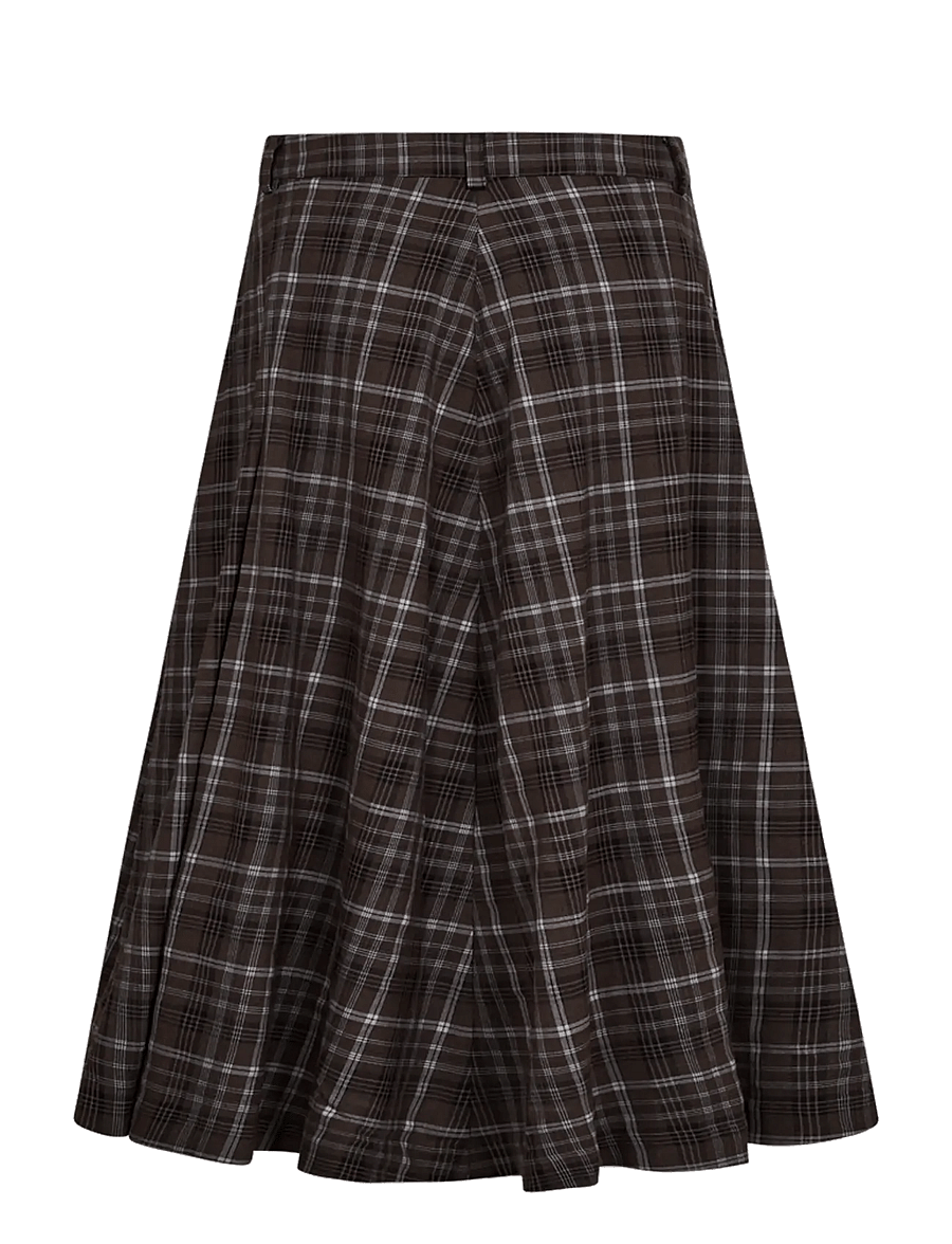 FREE/QUENT - FQKRIS-SKIRT - plisserade kjolar - mole w. chambray blue - 2